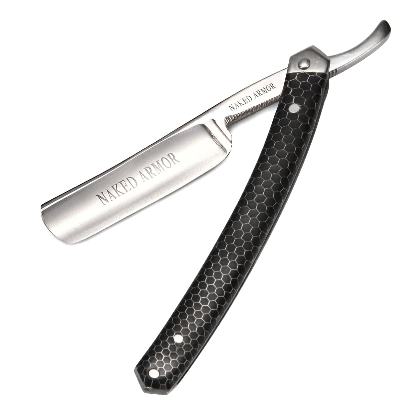 Naked Armor Elyan Straight Razor - Shave Ready 7/8" Round Nose Japanese Steel Straight Razors for Men with Resin Scale, Case Included, Close Shave Beauty and Personal Care Naked Armor