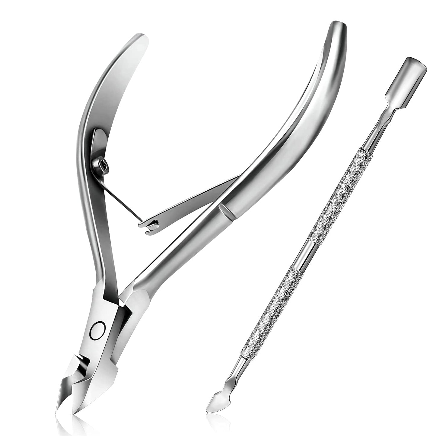 Cuticle Trimmer with Cuticle Pusher - Easkep Cuticle Remover Cuticle Nipper Professional Stainless Steel Cuticle Cutter Clipper Pedicure Manicure Beauty & Personal Care Easkep