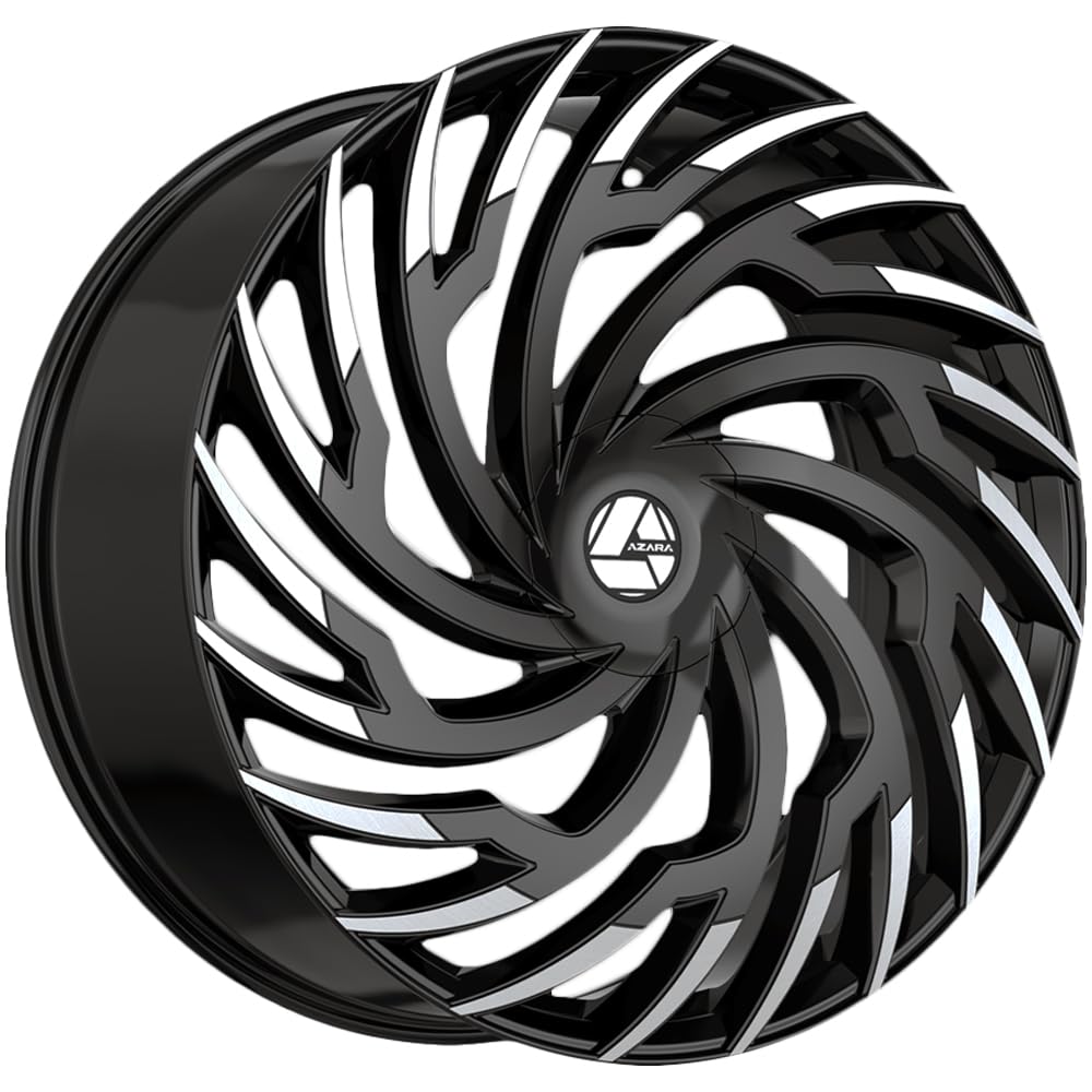 Azara AZA-536 22x8.5 5x112 5x114.3 +38 Cb 74.1 Gloss Black & Machined Beauty & Personal Care Azara