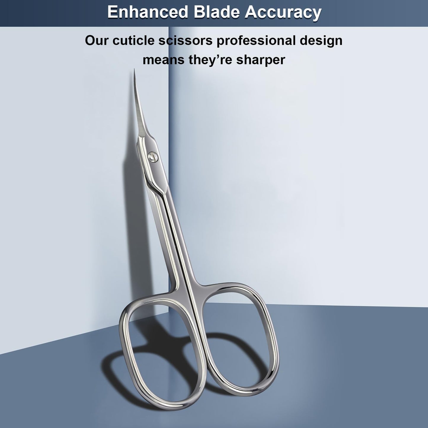 CGBE Cuticle Scissors Extra Fine Curved Blade, Super Slim Manicure Scissors for Cuticles Professional Small Scissors with Precise Pointed Tip Grooming Beauty and Personal Care CGBE