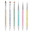 iminoo 6PCS Nail Art Brushes,Double Ended Nail Liner Brush Dotting Pen Nail Art Point Drill Drawing Tools,Double Ended Nail Art Brushe for DIY Nail Beauty & Personal Care iminoo
