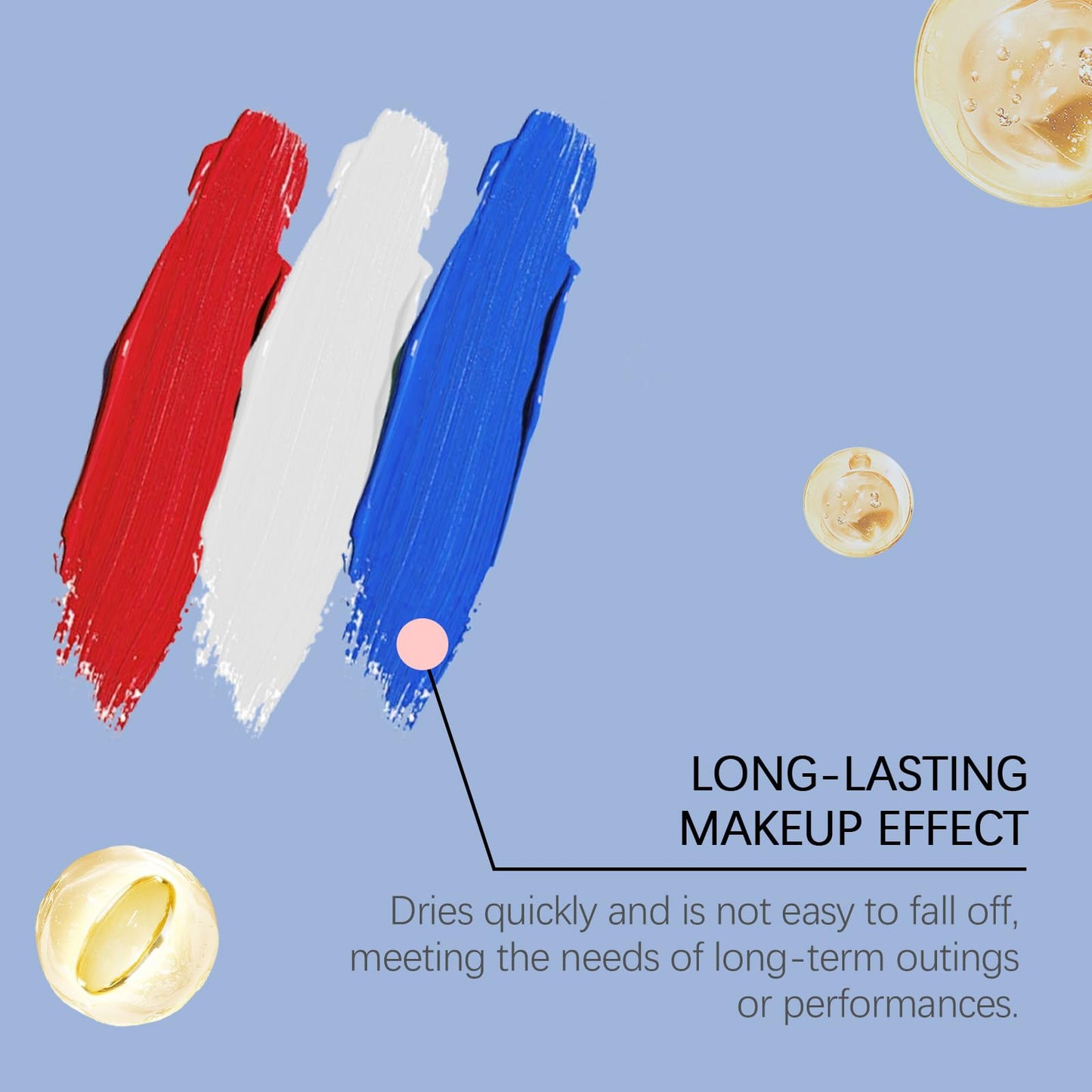 bobojuju Red White Blue Face Body Paint Set, 30g×3 Water-Based High Pigment Makeup, Safe for Sensitive Skin, Perfect for Halloween SFX Cosplay Clown Beauty & Personal Care bobojuju