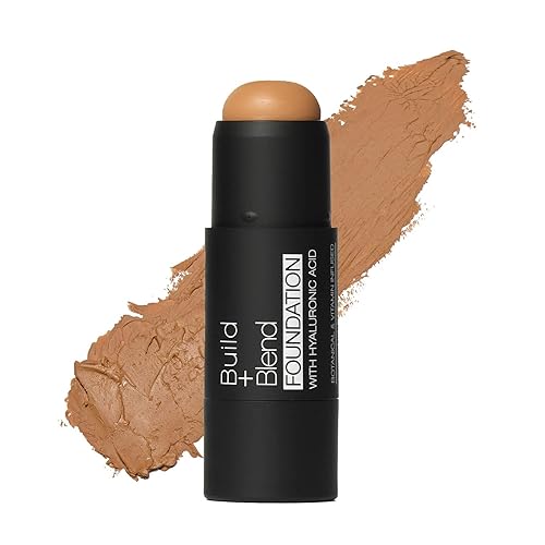 Palladio BUILD & BLEND Foundation Stick, Medium Coverage Buildable Contour Stick for Face, Ultra Blendable Creamy Formula for a Natural Shine Free Beauty & Personal Care Palladio
