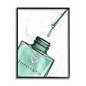 Stupell Industries Makeup Nail Polish Brush Cyan Drip Fashion Design Framed Wall Art, Multi-Color Beauty & Personal Care Stupell Industries