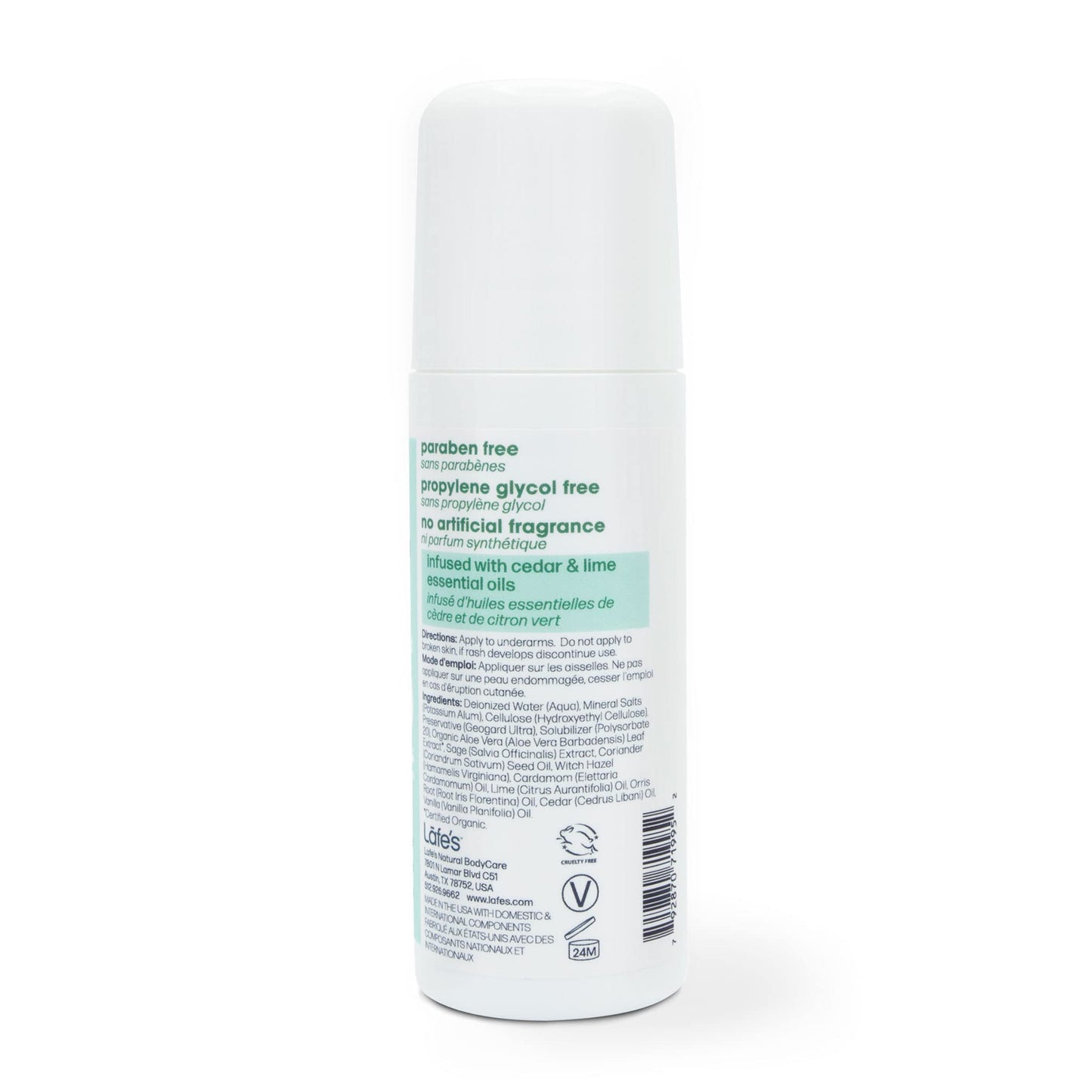 Lafe's Natural Deodorant - 3oz Roll-On Aluminum Free Natural Deodorant - Cedar & Lime - 2 Pack Beauty and Personal Care Lafe's