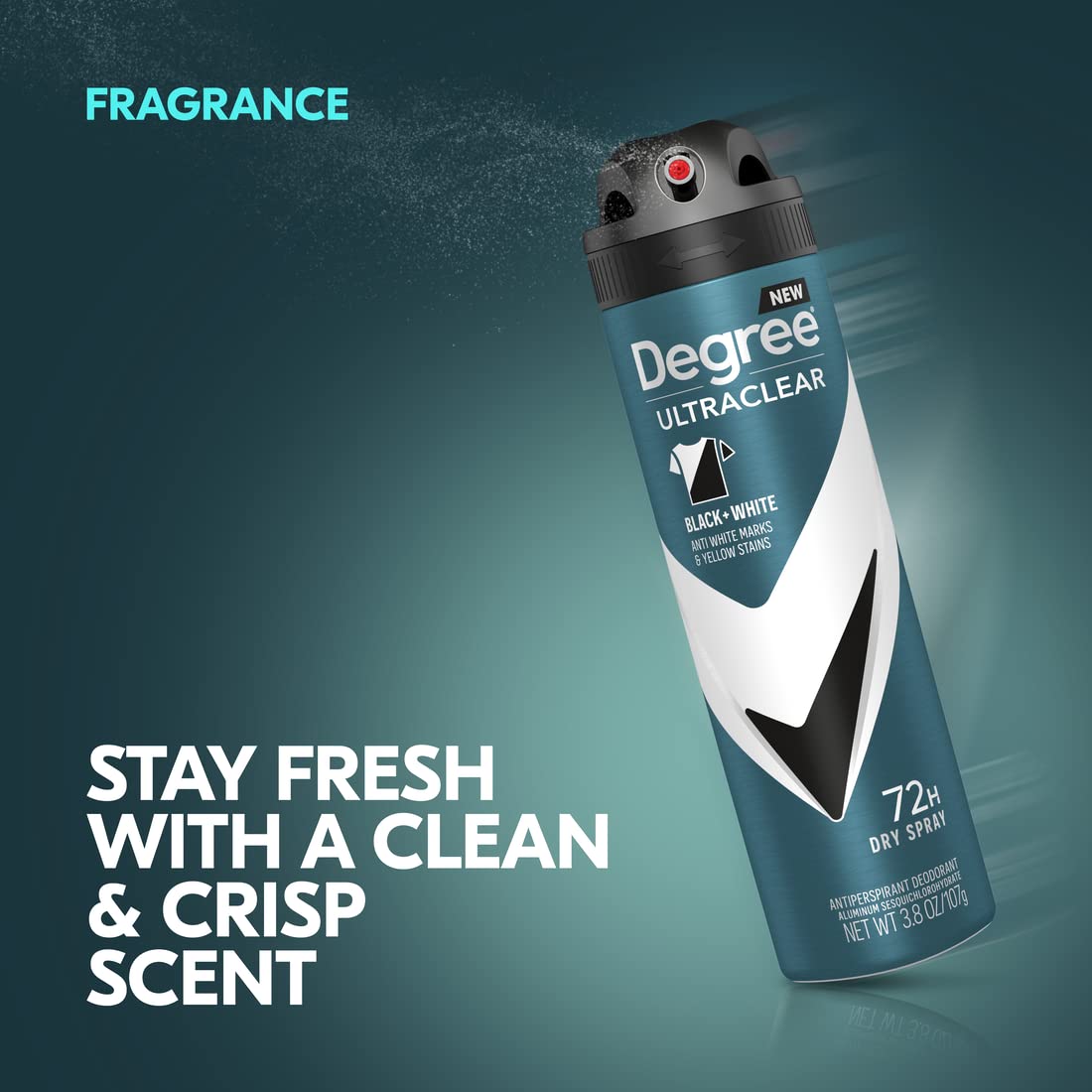 Degree Men Antiperspirant Deodorant Dry Spray Black + White Protects from Deodorant Stains Antiperspirant for Men with MotionSense Technology, 3.8 Beauty and Personal Care Degree