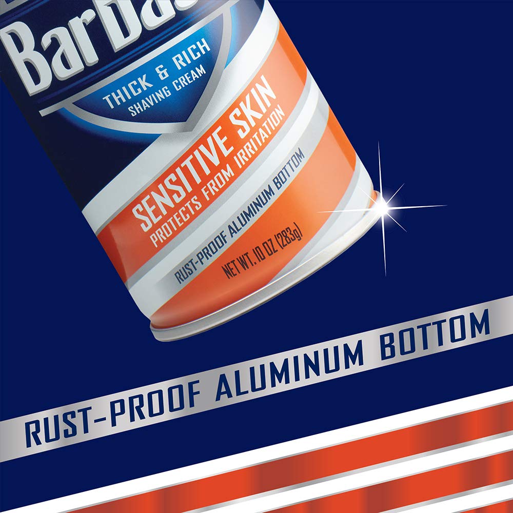Barbasol Sensitive Skin Thick and Rich Shaving Cream for Men, 10 oz., Pack of 6 Beauty and Personal Care Barbasol