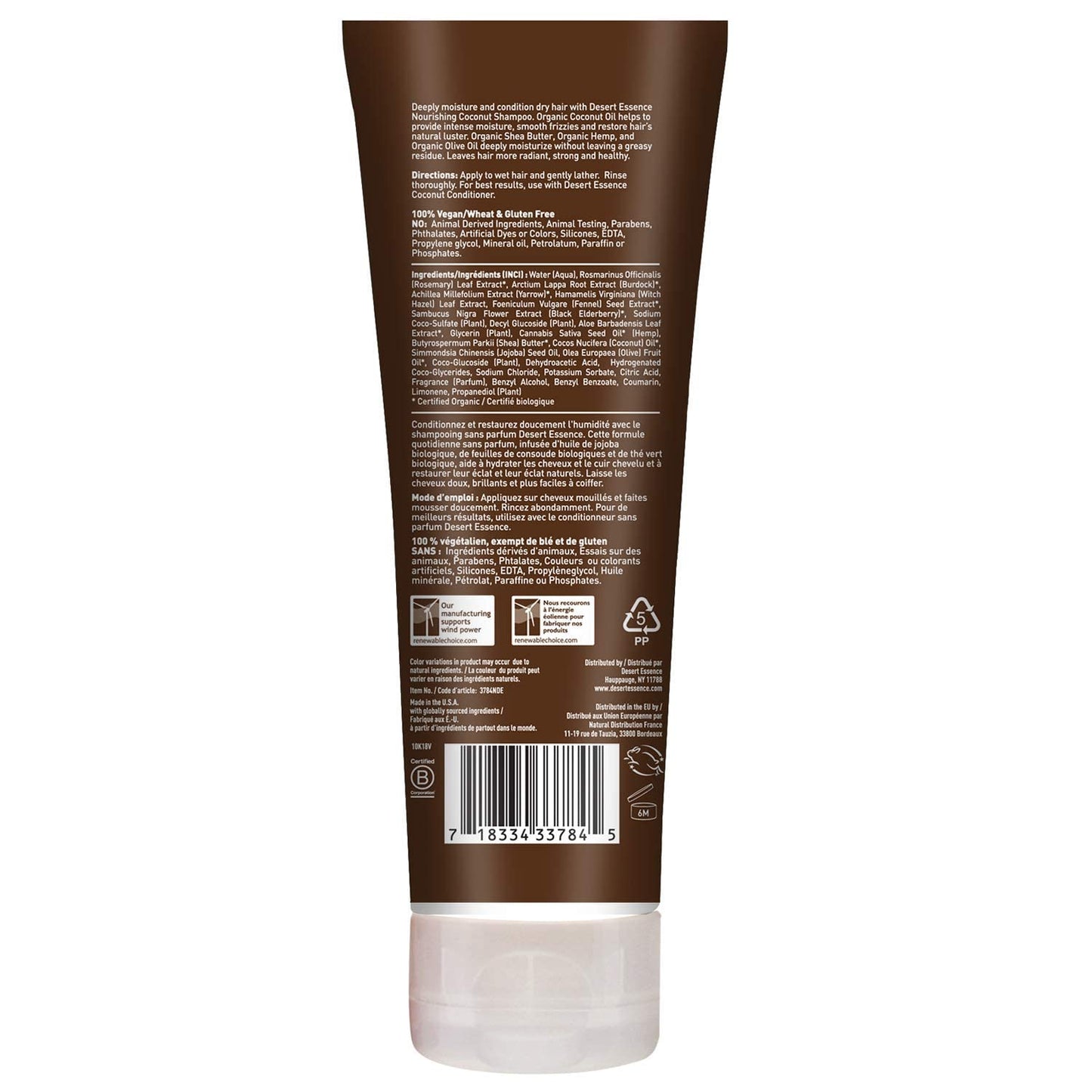 Desert Essence Coconut Shampoo & Conditioner Bundle - 8 Fl Ounce - Nourishing For Dry Hair - Delightful Scent - Refreshes Skin - Coconut Oil Beauty & Personal Care Desert Essence
