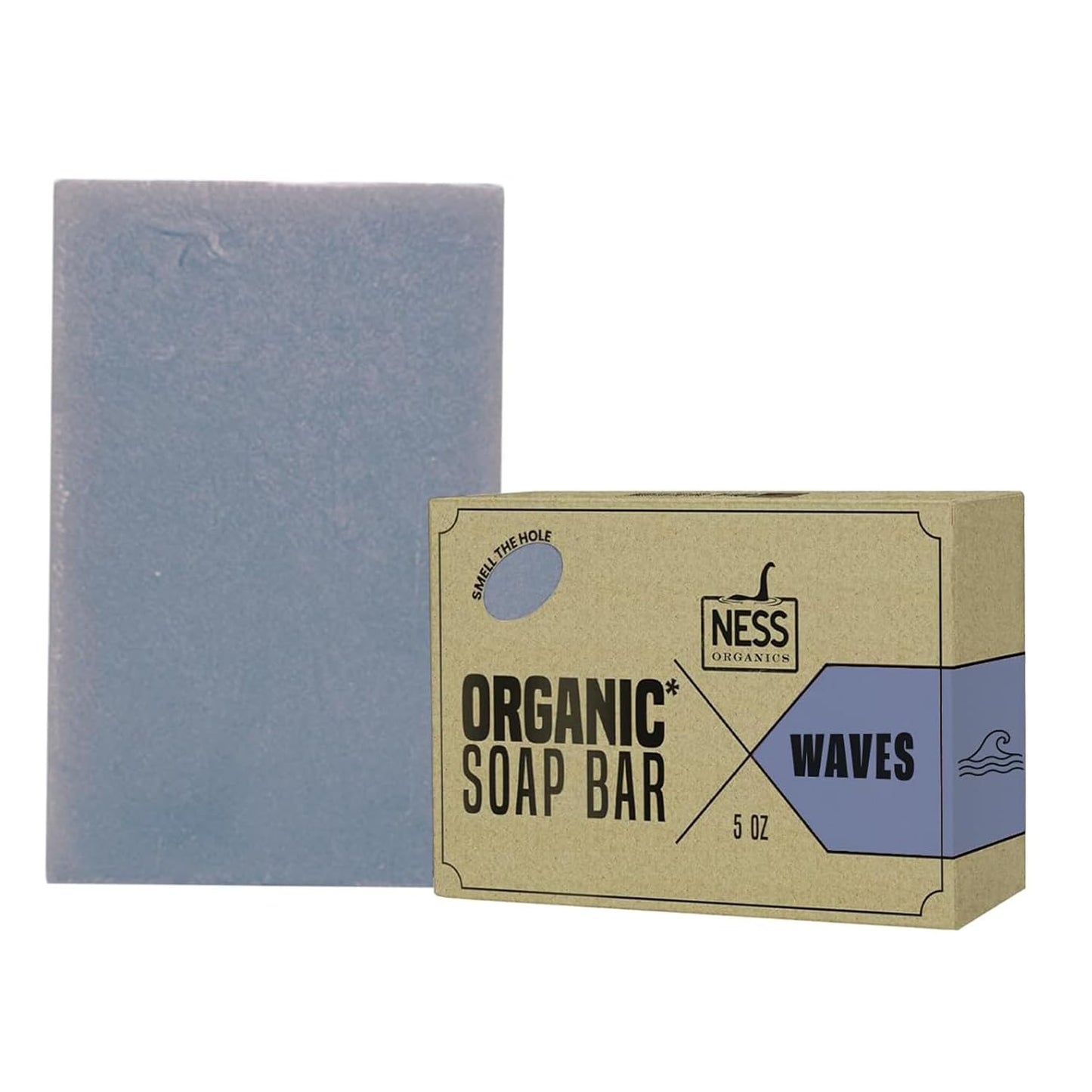 Ness Mens Soap Bar - Waves Scent - Natural Soap For Men - Mens Bar Soap With Organic Ingredients & Essential Oils - Moisturizing Bar Soap - Handmade Beauty & Personal Care Ness Organics