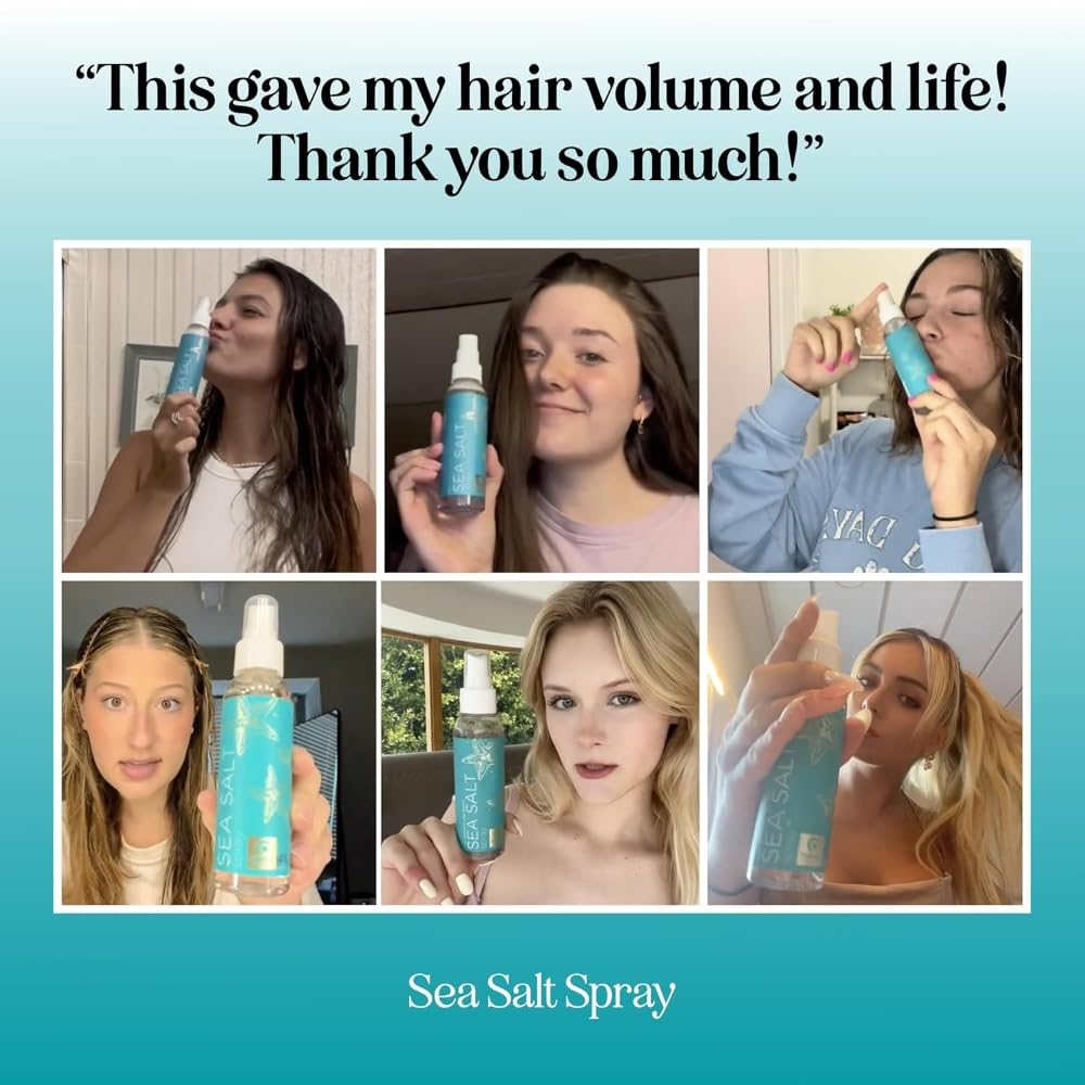 Volumizing Sea Salt Spray for Hair - Texturizing Beach Waves Spray & Hair Mist Curl Activator - Non Sticky Styling Beach Hair Spray for Men and Women Beauty & Personal Care Maple Holistics