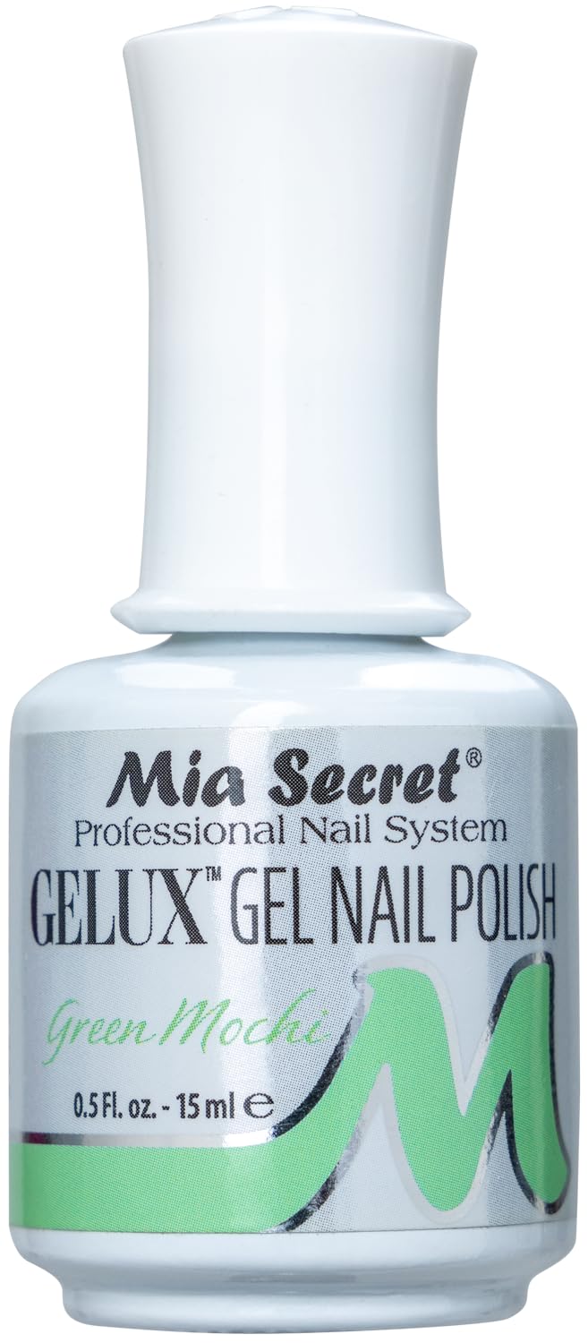 Mia Secret Gelux Nail Polish 0.5 Oz UV Gel-SOAK Off Gel Polish - Collection 2018 Pick Your Color (Green Mochi)