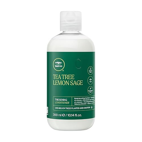 Tea Tree Lemon Sage Thickening Conditioner, Builds Body + Boosts Volume, For Fine Hair, 10.14 fl. oz. Beauty & Personal Care Tea Tree