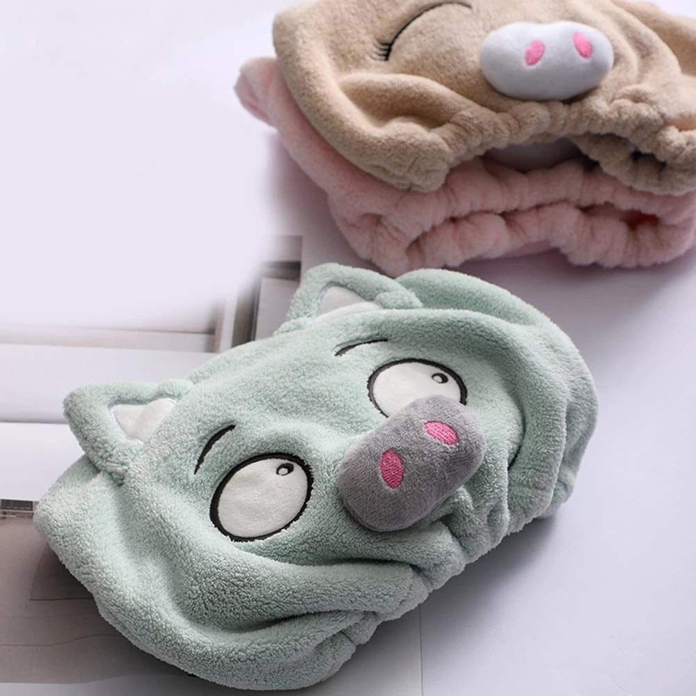 MJYHGFRT Cute Cartoon Pig Cap Microfiber Hair Turban Quickly Dry Hat Wrapped Towel Bathing Girl Shower Bonnet Beauty and Personal Care MJYHGFRT