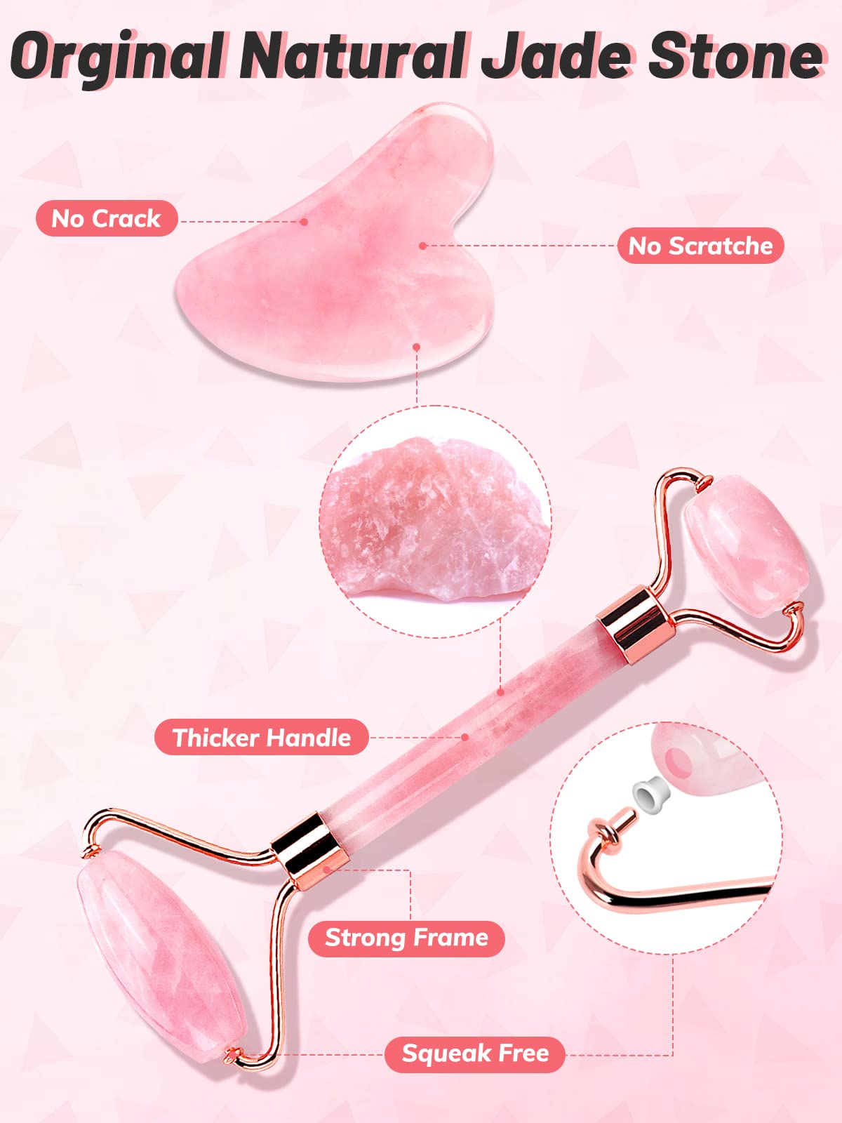 Deciniee Gua Sha Face Roller Tools: Jade Roller Facial Tools for Skin Care - Facial Massager for Face, Eyes, Neck, Relieve Fine Lines and Wrinkles Beauty & Personal Care Deciniee