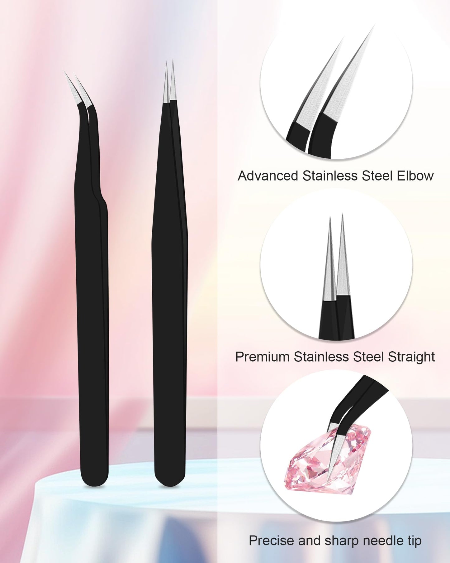 Rhinestone Picker Tool Set,Rhinestone Applicator Tool,Rhinestone Picker Dotting With 4 Extra White Replaceable Wax Head and 2 Tweezer (White) Beauty and Personal Care Difenni