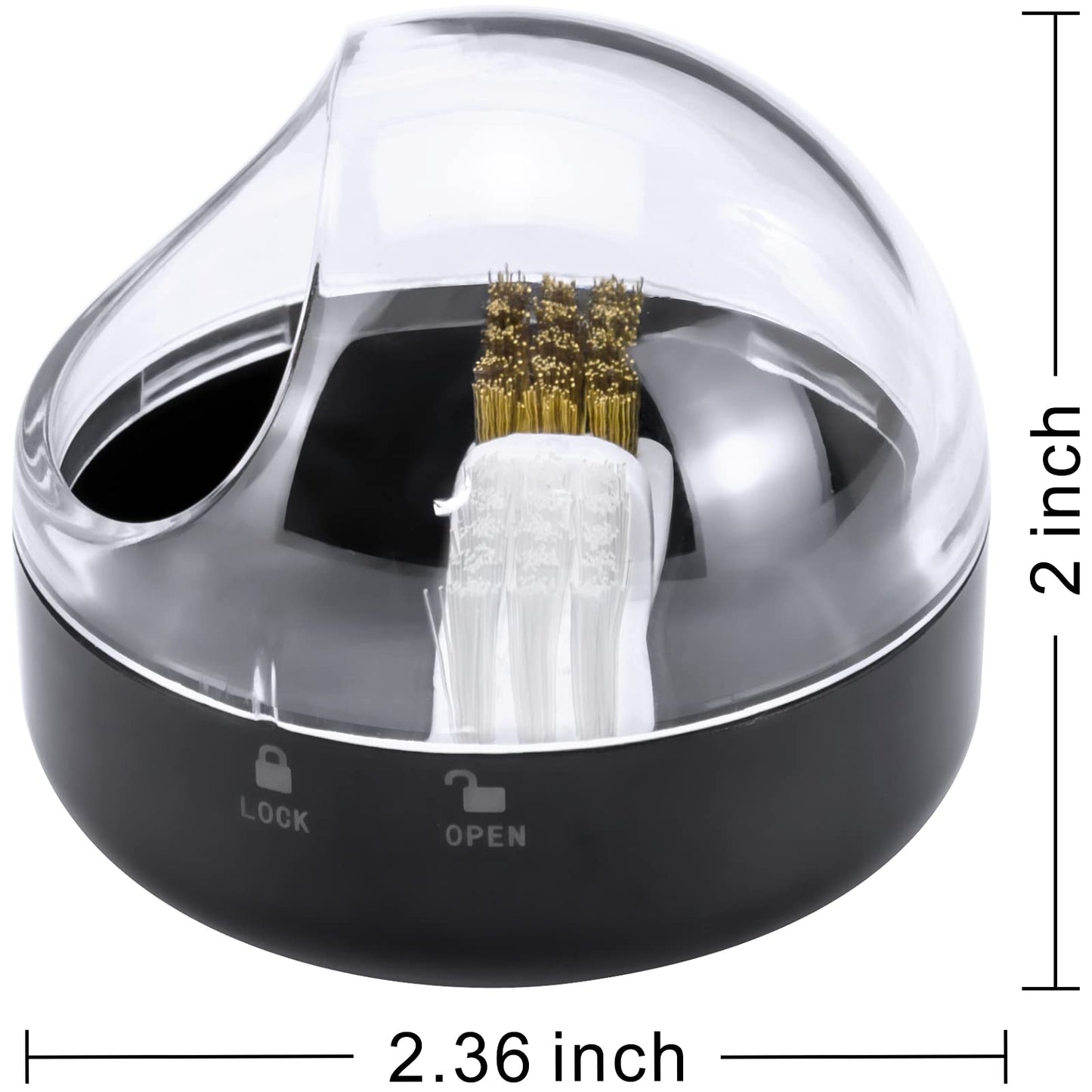 HiANNE Nail Art Cleaner Tool Case with Steel Wire Brush and Nylon Brush for Cleaning Carbide/Ceramic Nail Drill Bits, Anti-Splash Design, Removable Beauty & Personal Care HiANNE