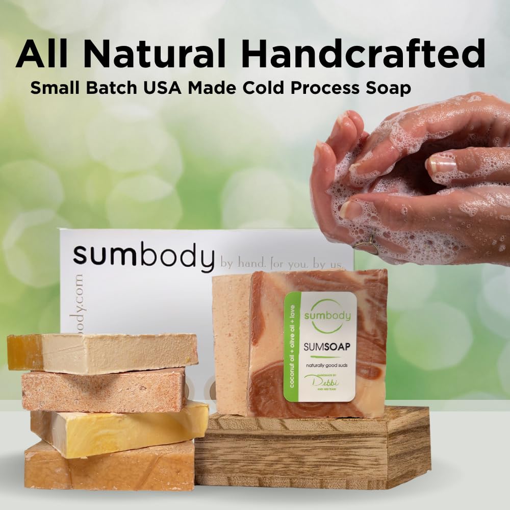 Sumbody USA Made Handmade Soap Bar (6pk) Rich Hydration Dry, Sensitive Skin, Moisturizing Soap For Face, Hands, Body Self Care Gift Set Men & Women Beauty & Personal Care Sumbody