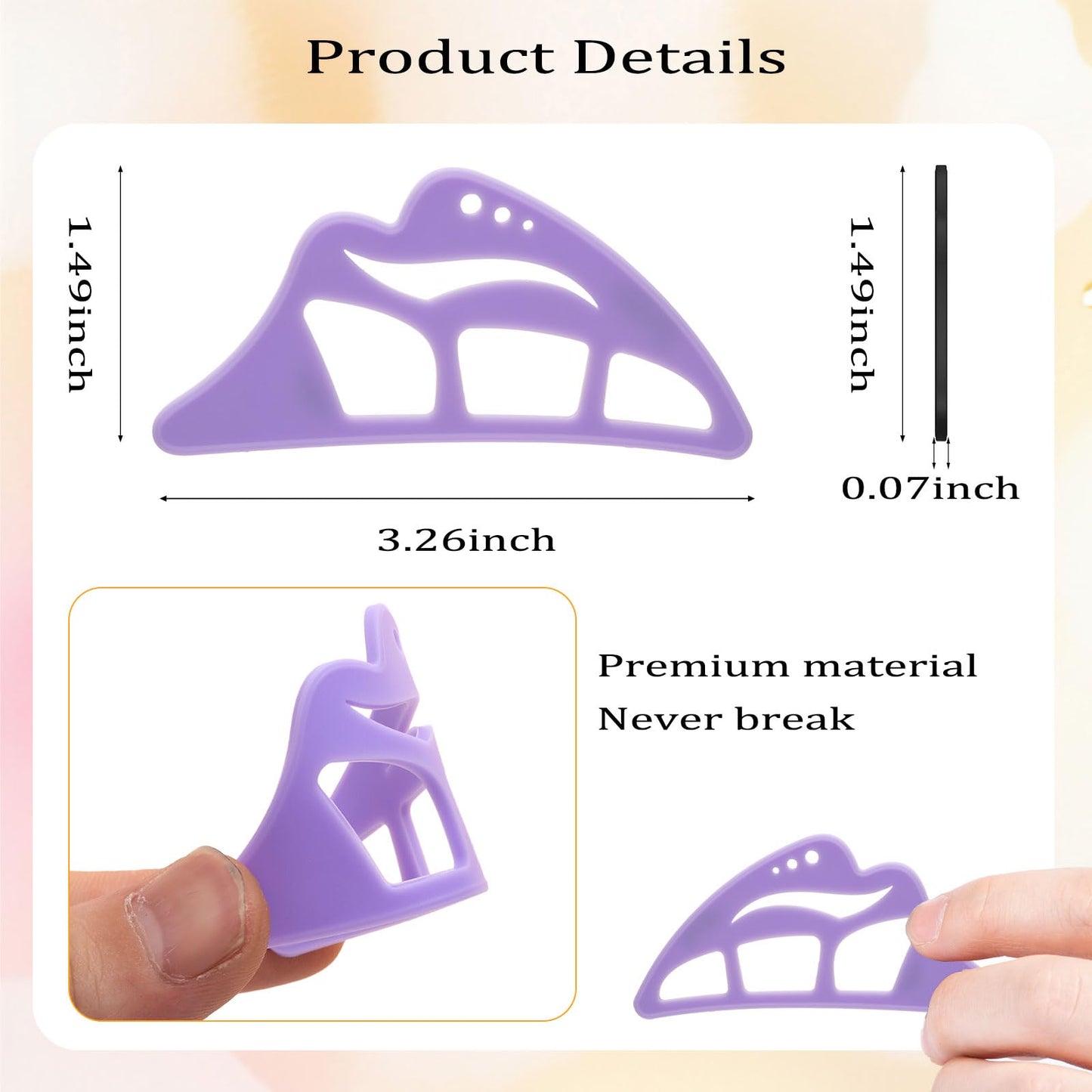 NFAMRZCAR 2PC Eyeshadow Stencil 5 in 1 Silicone Eyeshadow Tool,Reusable Eye Makeup Aid Stencils,Eye Makeup Aid, for Make Up Beginners&Women (Purple) Beauty & Personal Care NFAMRZCAR