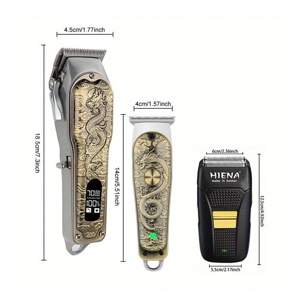 EWKYLSEM Razors Cordless Hair Clipper for Men -USB Charging, Convenient and Professional. LED Smart Display, Ideal Gift for Special Occasions(Bronze Beauty and Personal Care EWKYLSEM