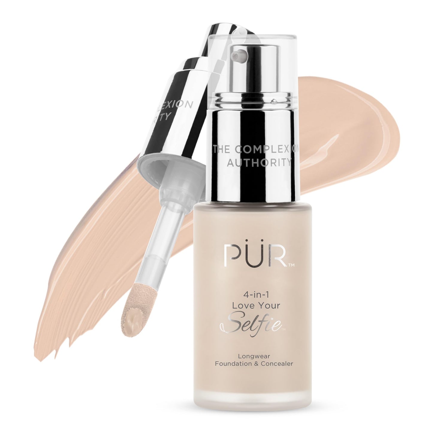 PÜR MINERALS 4-in-1 Love Your Selfie Foundation & Concealer - Longwear Full Coverage Liquid Makeup Foundation with Hydrating Blend Beauty & Personal Care PÜR MINERALS
