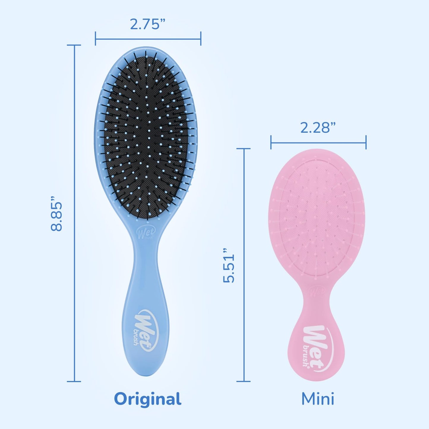 Wet Brush Detangling Brush, Original Detangler Brush (Sky) - Wet & Dry Tangle-Free Hair Brush for Women & Men - No Tangle Soft & Flexible Bristles Beauty & Personal Care Wet Brush