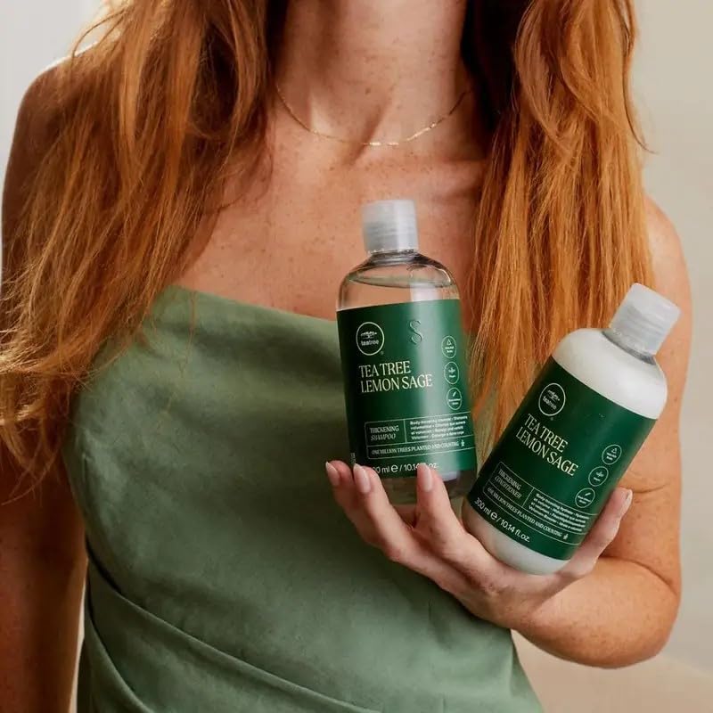 Tea Tree Lemon Sage Thickening Conditioner, Builds Body + Boosts Volume, For Fine Hair, 10.14 fl. oz. Beauty & Personal Care Tea Tree