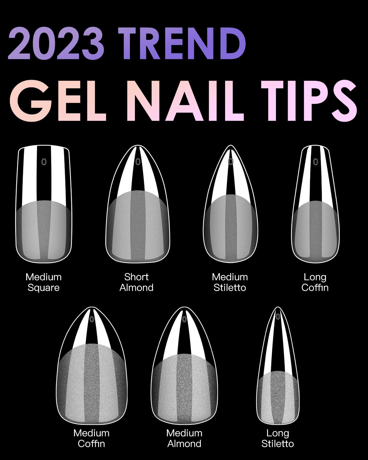 Soft Gel Nail Tips Medium Stiletto, 120PCS Pre Buff Full Cover Shaped Nail Extenison Tips Half Matte Gel Nail Tips BORNBYME Beauty & Personal Care BORNBYME