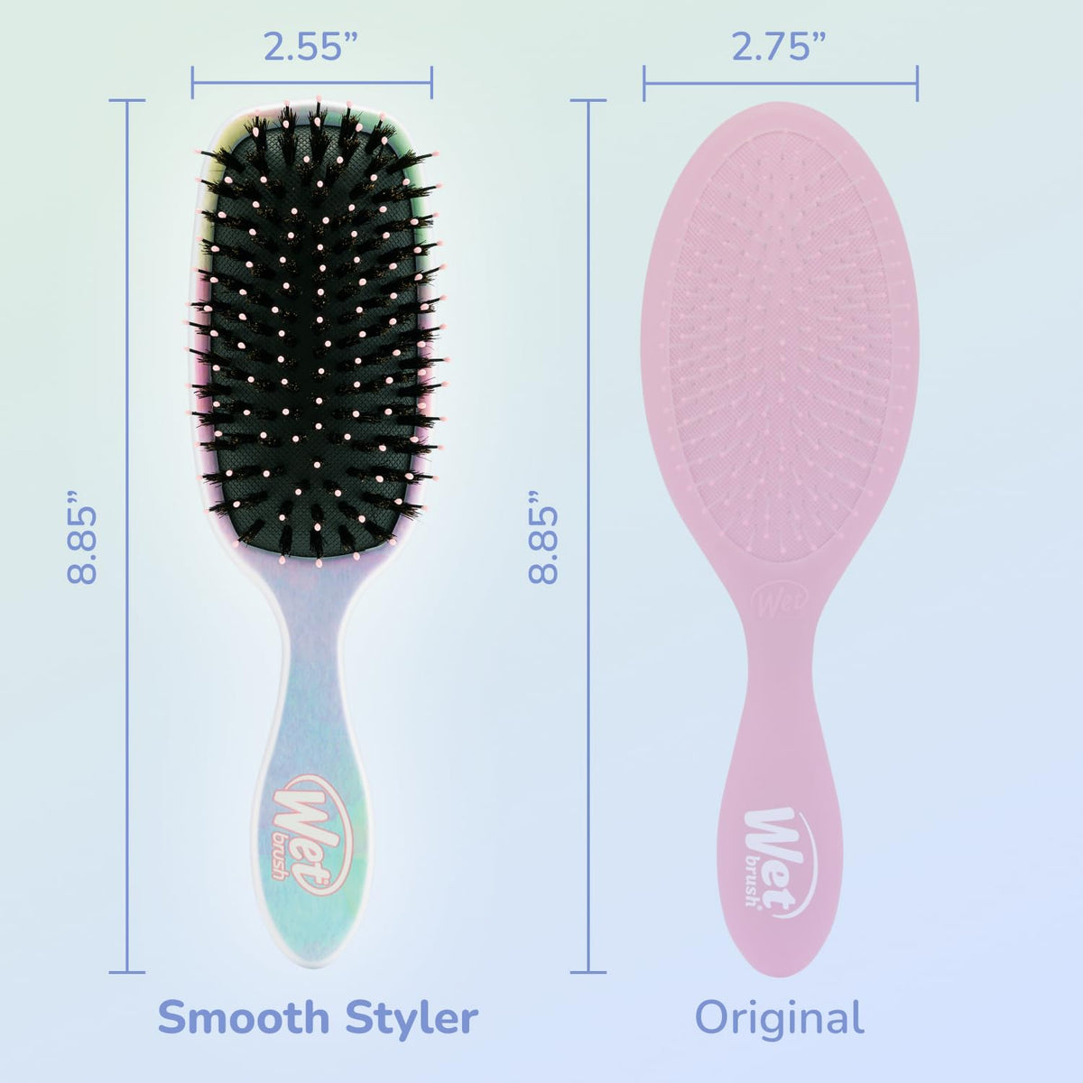 Wet Brush Shine Enhancer Color Wash Stripes, Paddle Hair Detangler Brush with Ultra-Soft Intelliflex Bristles, Infused With Natural Argan Oil, Shiny Beauty & Personal Care Wet Brush