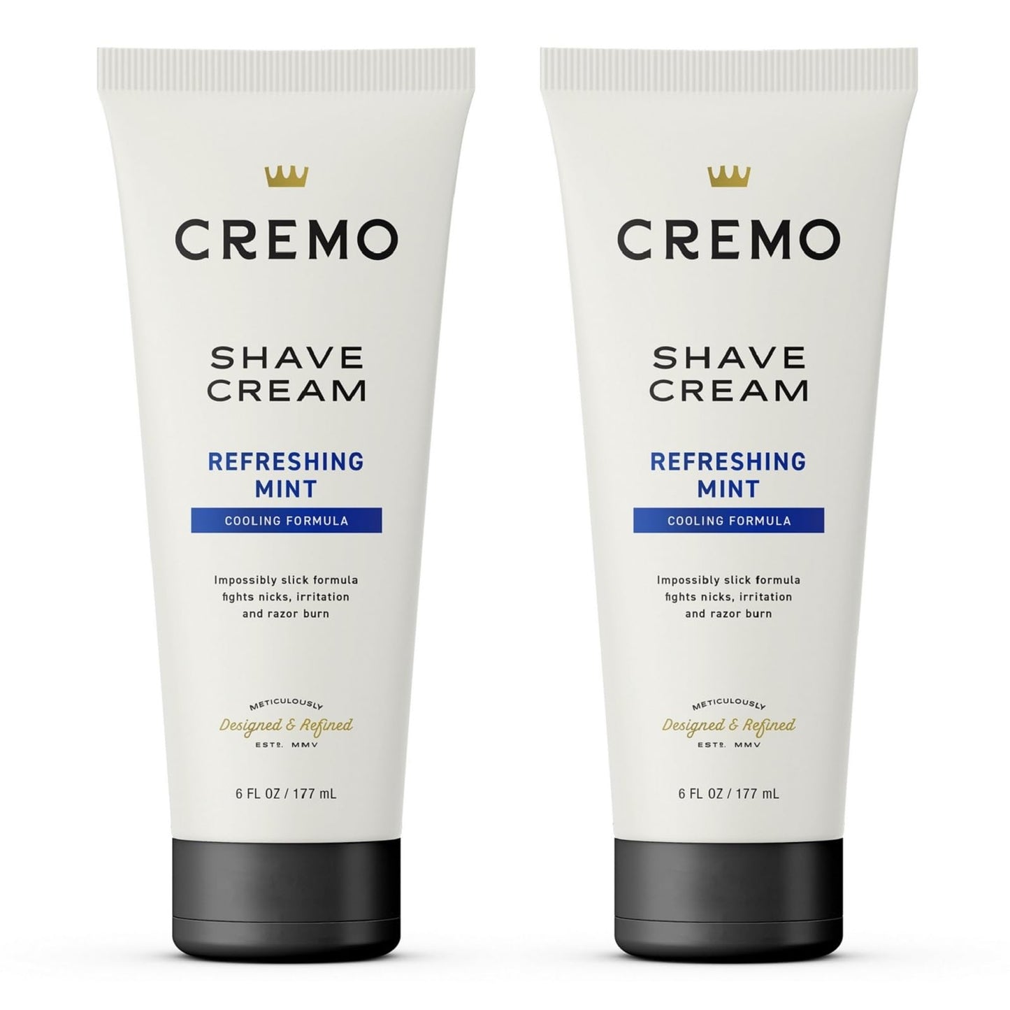 Cremo Barber Grade Cooling Shave Cream, Astonishingly Superior Ultra-Slick Shaving Cream Fights Nicks, Cuts And Razor Burn, 6 Fl Oz (2 Pack), WHITE Beauty & Personal Care Cremo
