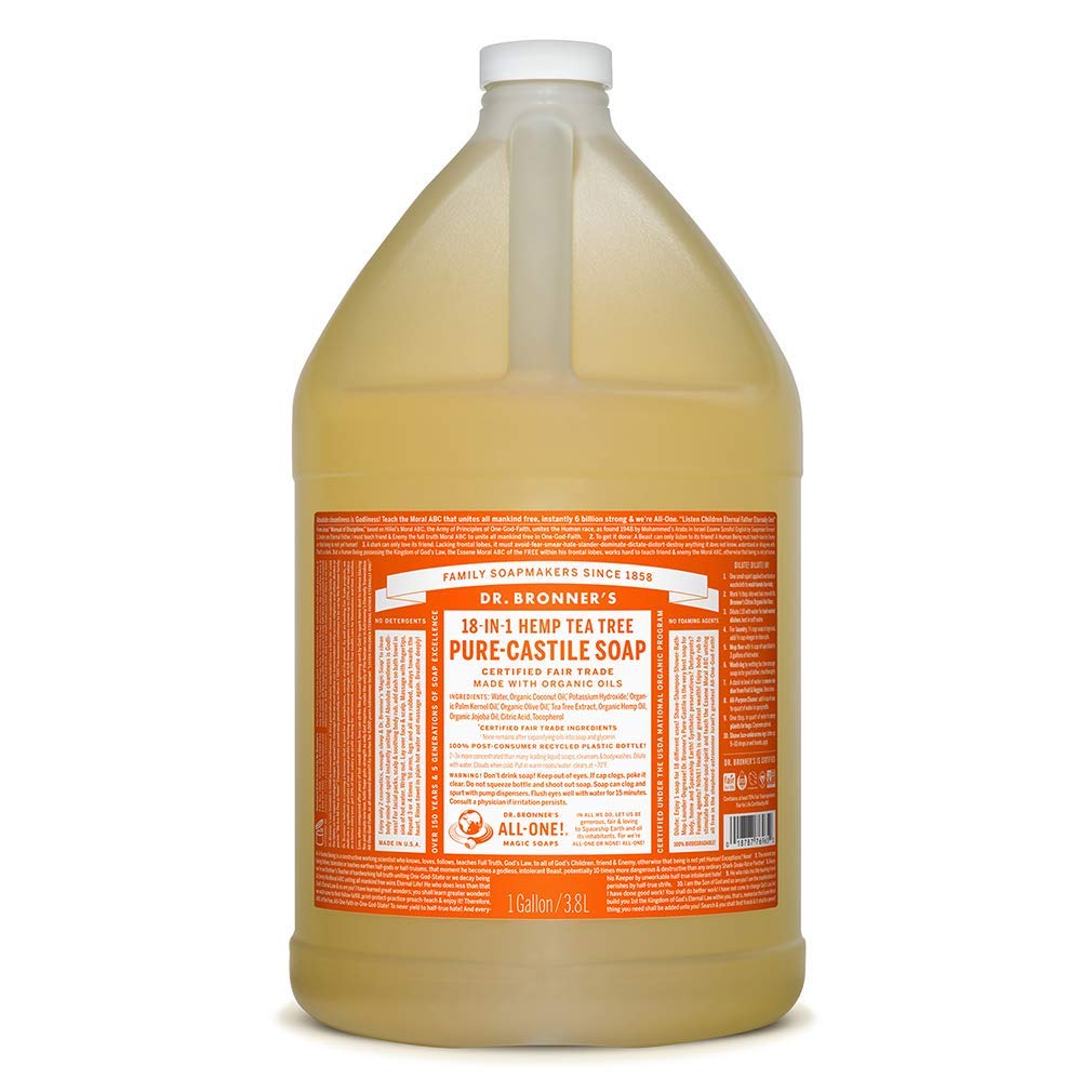 Dr. Bronner Magic 18-in-1 Hemp Tea Tree Pure Castile Soap, 1 Gallon Beauty & Personal Care Dr. Bronner's