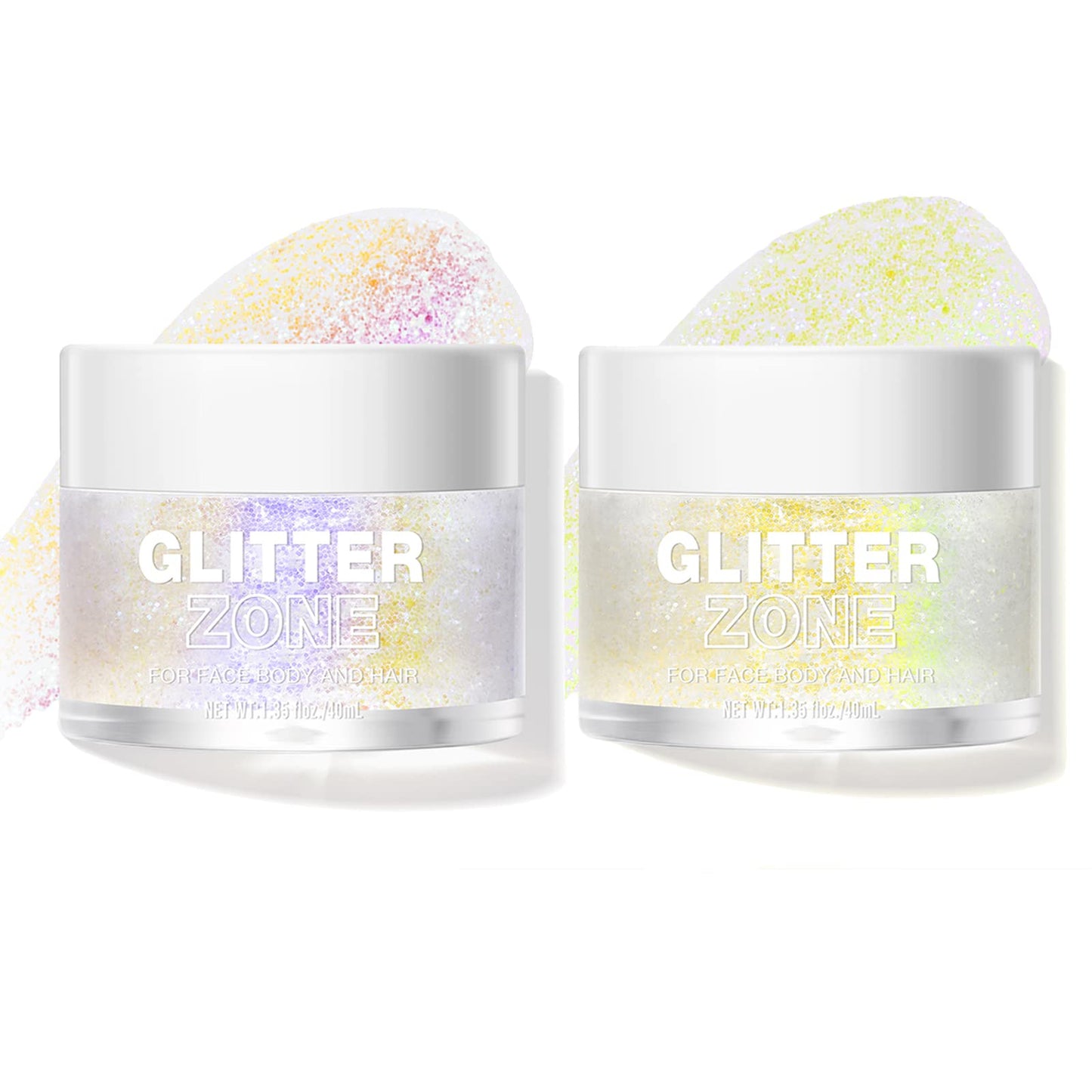 LANGMANNI Holographic Body Glitter Gel for Body, Face, Hair and Lip.Color Changing Glitter Gel Under Light. Vegan & Cruelty Free-1.35 oz (3# Neon Beauty & Personal Care LANGMANNI
