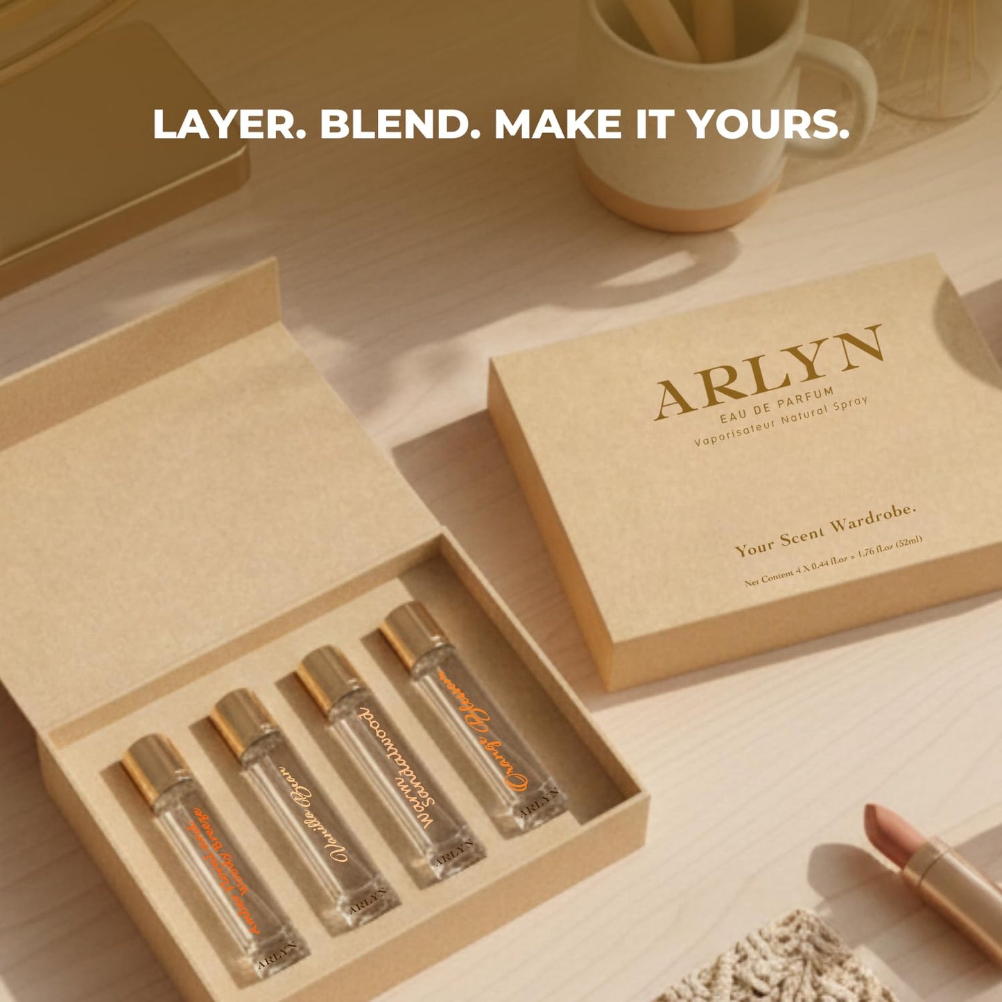 ARLYN, 4 Pc Discovery Gift Set | 1.76 FL Oz | Unisex, Men & Women Eau de Parfum |, Vegan, Cruelty-Free, Made In USA, Long Lasting Beauty & Personal Care ARLYN BY BELLEVUE PARFUMS