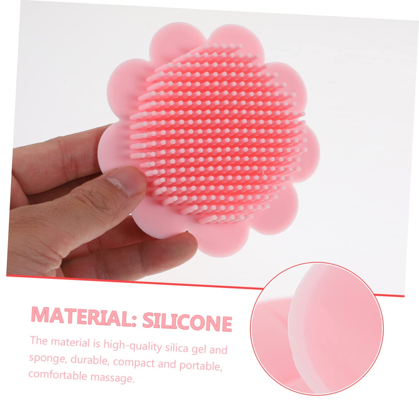 2 pcs Exfoliator Dandruff Head Exfoliation Bathing Silicone Massage Mitt Safe Scrubber Washing All Newborn Manual Hair Skin Bath for Wet Body Beauty and Personal Care DOITOOL