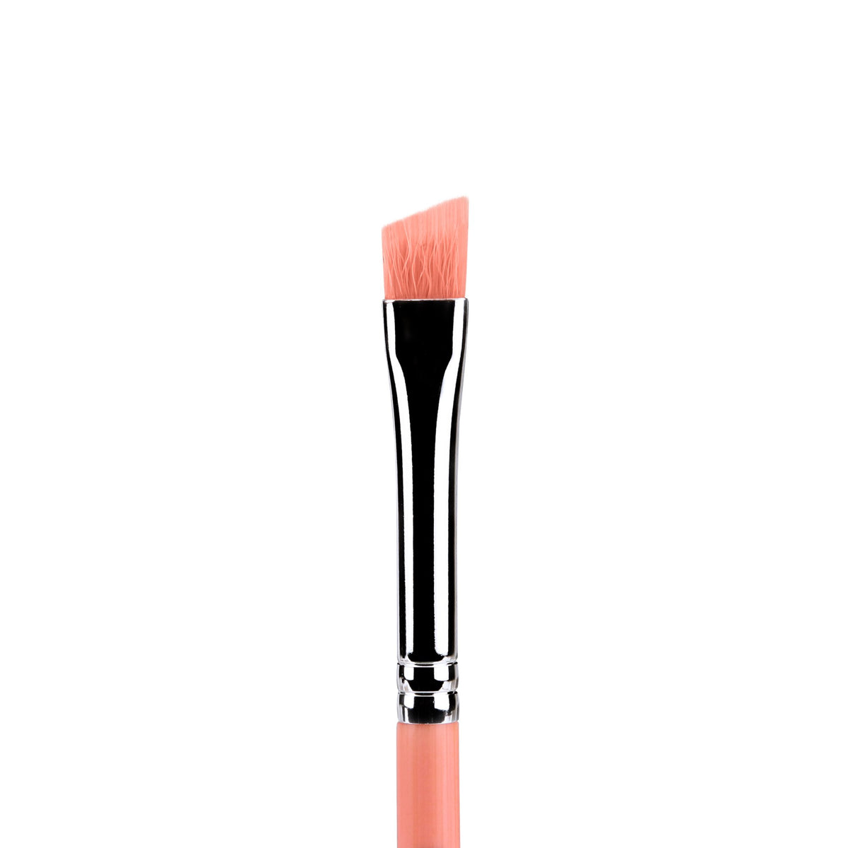 Bdellium Tools Professional Makeup Brush - Pink Bambu Series 763 Angled Brow - With Soft Synthetic Fibers, For Defining Eyebrows (Pink, 1pc)