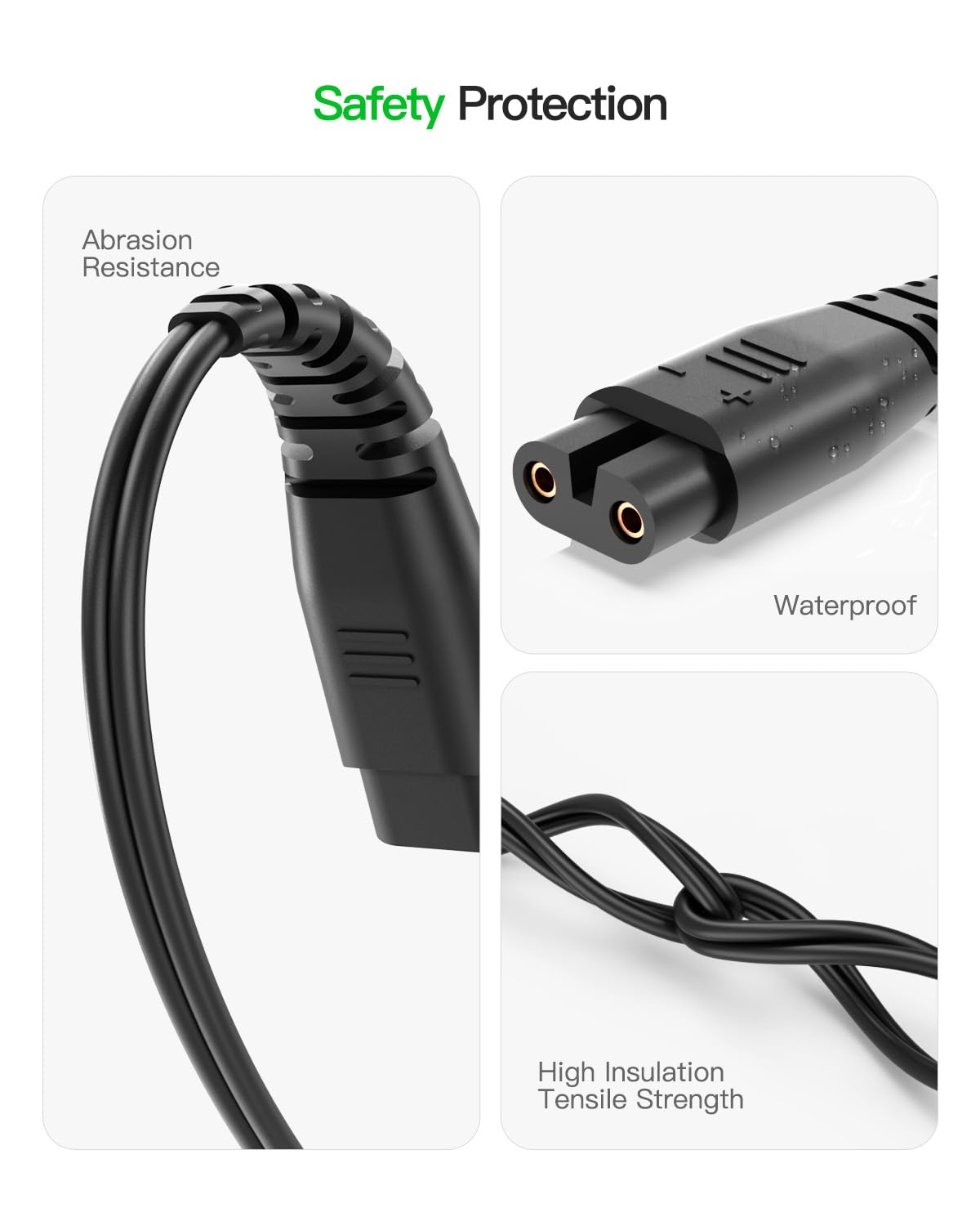 Superer USB Charger Cable Fit for Hatteker-Cordless-Hair-Trimmer Pro Hair Clippers Beard Trimmer RFC-588 RFC-598 RFC-692 Shaver Razor Replacement Beauty and Personal Care Superer