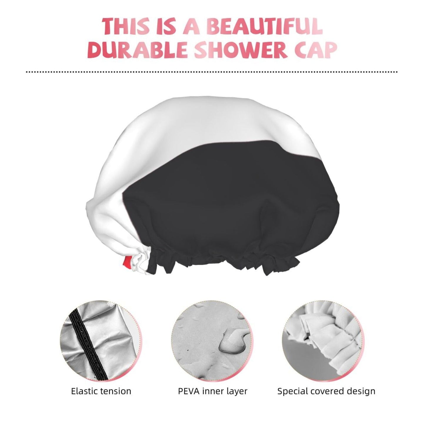 Principality Sealand Flag Prints Shower Cap Double Layer Lined Waterproof Bathing Shower Hat Beauty and Personal Care Hayyett