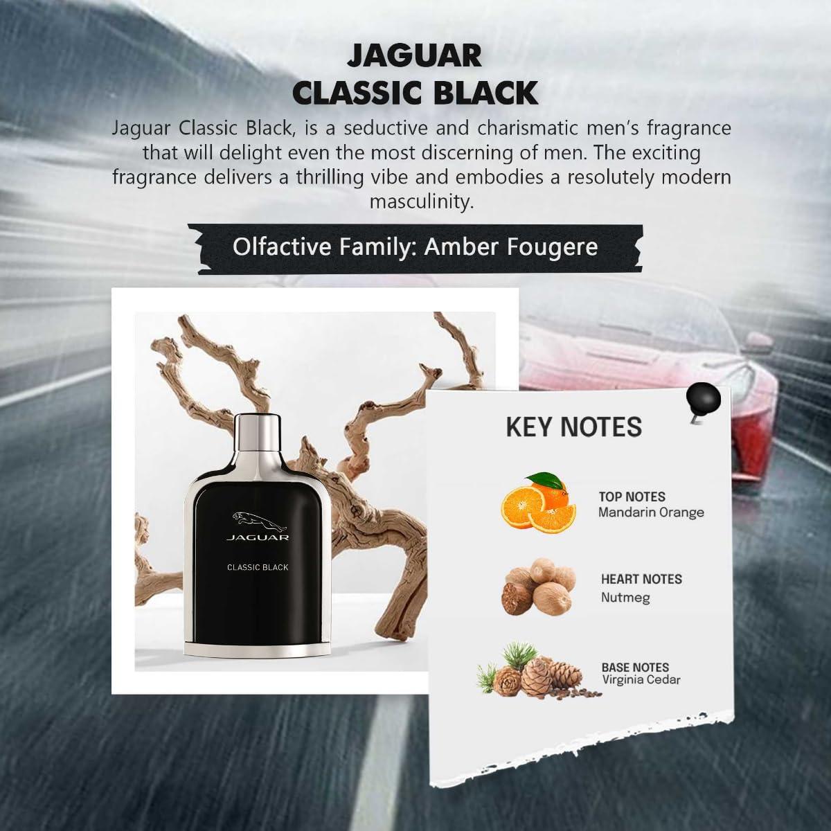 Jaguar Eau de Toilette Spray for Men, Black, 3.4 Ounce Beauty & Personal Care Jaguar