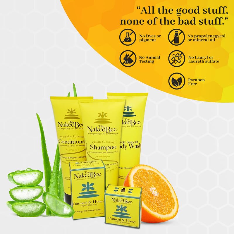 The Naked Bee Organic Orange Blossom Honey Lip Balms - 3 Pack Beauty and Personal Care The Naked Bee