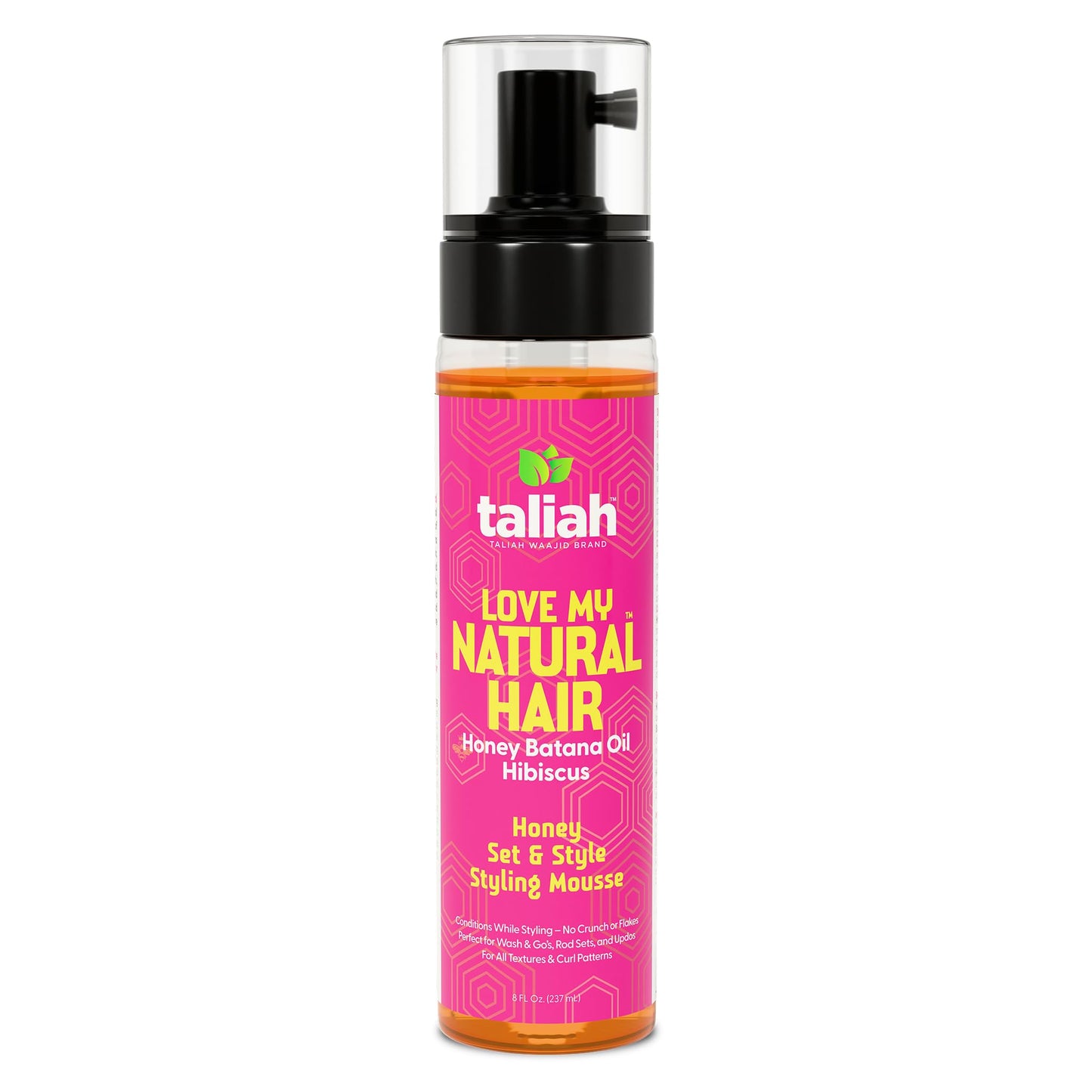 Taliah Waajid Love My Natural Hair Honey Set & Style Styling Mousse 8oz - Lightweight Foaming Mousse with Honey & Batana Oil - Curl Defining, Frizz Beauty & Personal Care Taliah Waajid black earth products