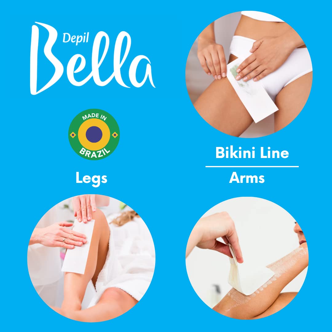 Depil Bella Brazilian Roll On Wax Chamomile and Calendula Depilatory - Body Waxing, Hair Removal Wax-Cartridge - Men and Women - Home Self Waxing Beauty and Personal Care DEPIL BELLA