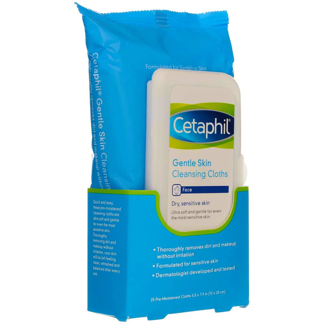 Cetaphil Gentle Skin Cleansing Cloths 25 ea (Pack of 5) Beauty & Personal Care Cetaphil