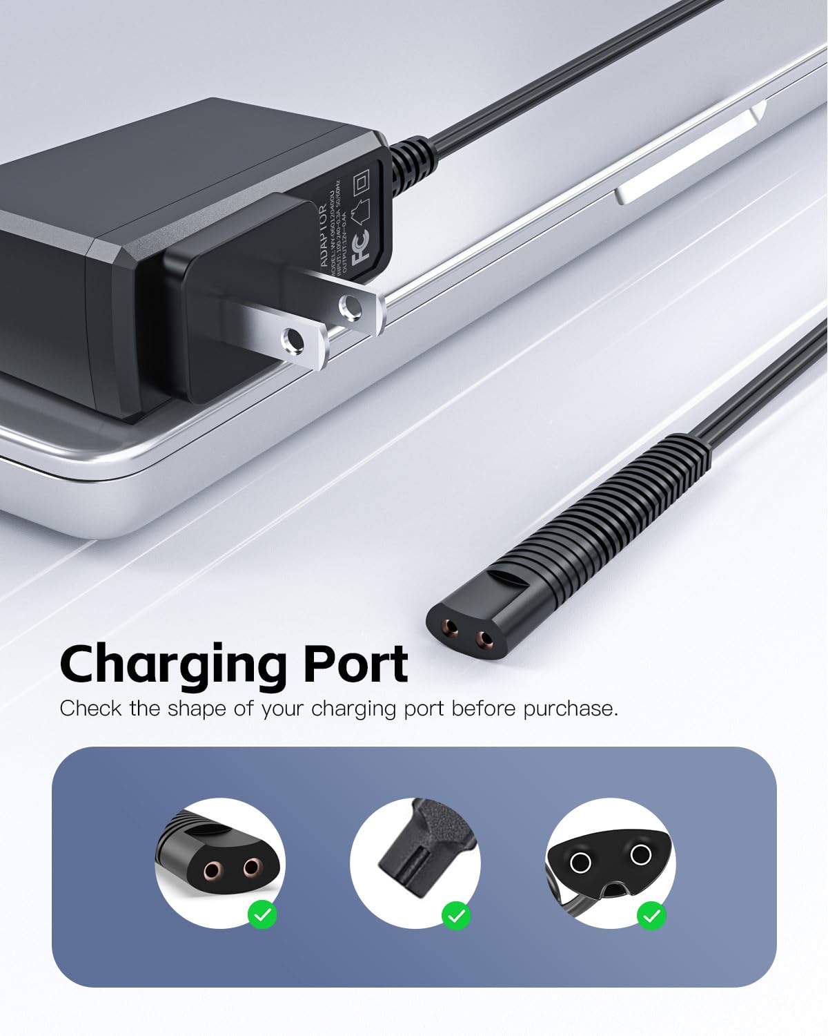 Superer Charger for Braun Shaver Series 3 5 6 7 9 8 1, S3 S9 S7 S5 S6 S8 9 Pro, 310S, 3040S 3010S 740S 9577cc 9517s 7085cc, 12V Electric Razor Shaver Beauty and Personal Care Superer