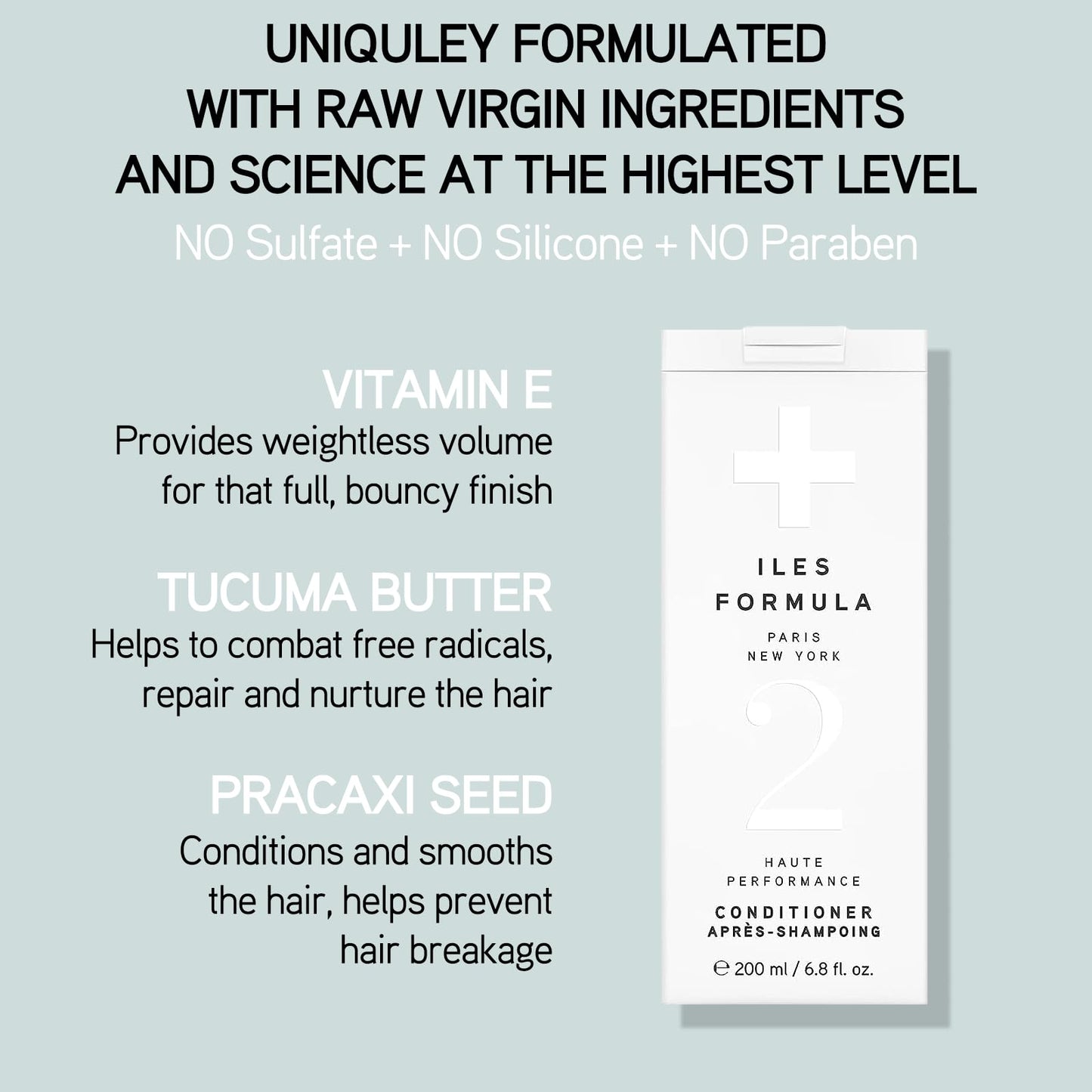 ILES FORMULA Conditioner for Dry, Damaged, Color Treated Hair - Deeply Moisturizing & Hydrating Hair Repair, Anti-Frizz, Silicone & Sulfate Free Beauty & Personal Care ILES FORMULA PARIS NEW YORK