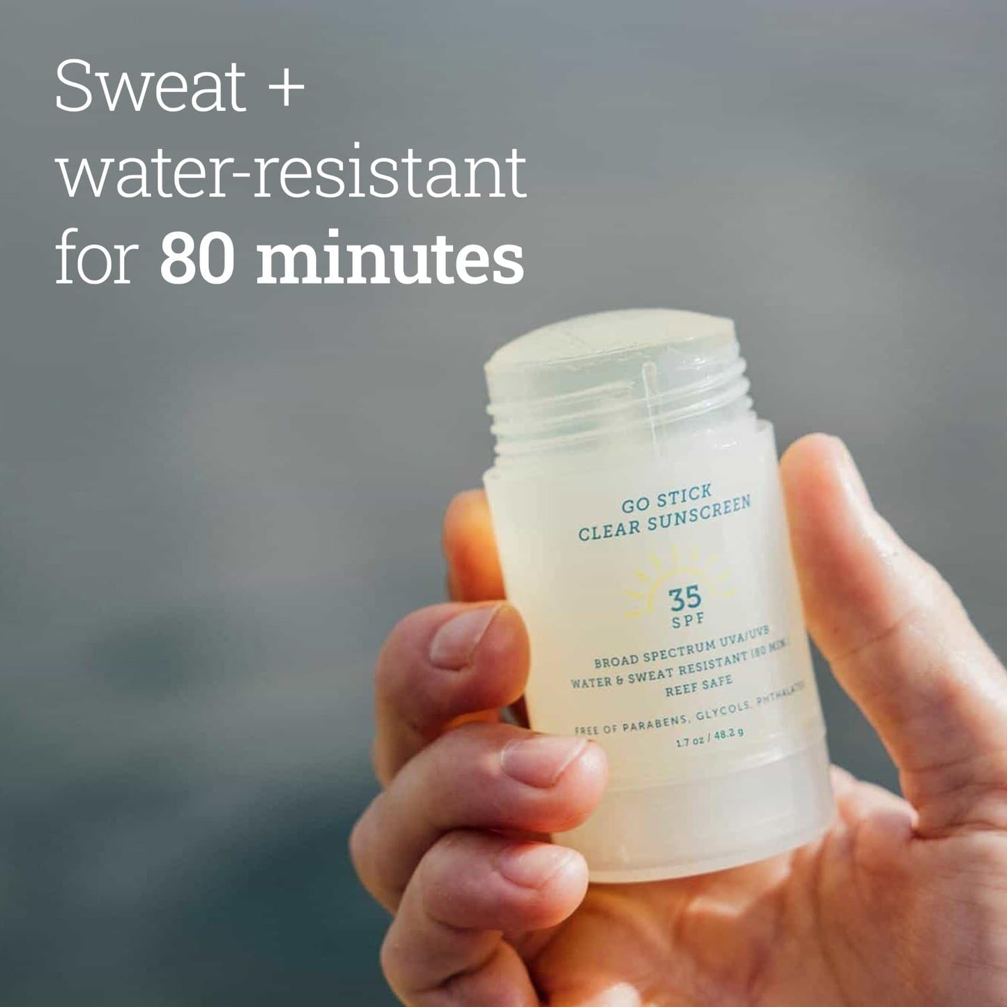 Oars + Alps Clear Face Sunscreen Stick, SPF 35 Travel Sunscreen Roll On for Face & Body, SPF Stick with Vitamin E & Antioxidants, Water & Sweat Beauty & Personal Care Oars + Alps