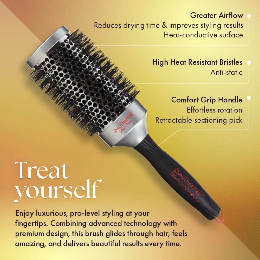 Olivia Garden ProThermal Anti-Static Round Hair Brush T-53 (2 1/4") Beauty & Personal Care Olivia Garden