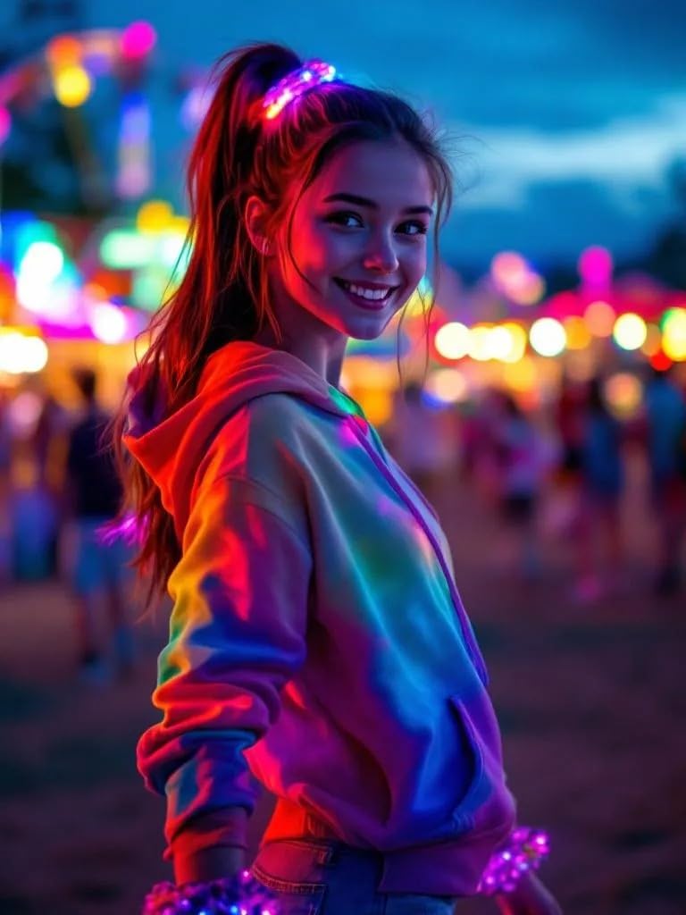 Light Up LED Scrunchie (rainbow)