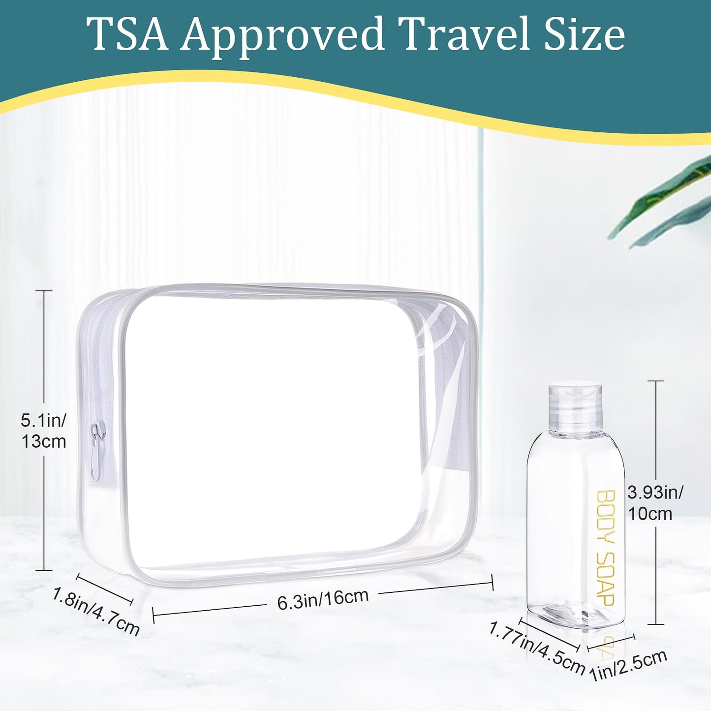 Cosywell Leakproof Squeeze Bottles Travel Kit - 4pc 3.4 oz TSA Approved for Shampoo, Conditioner and Toiletries Beauty and Personal Care Cosywell