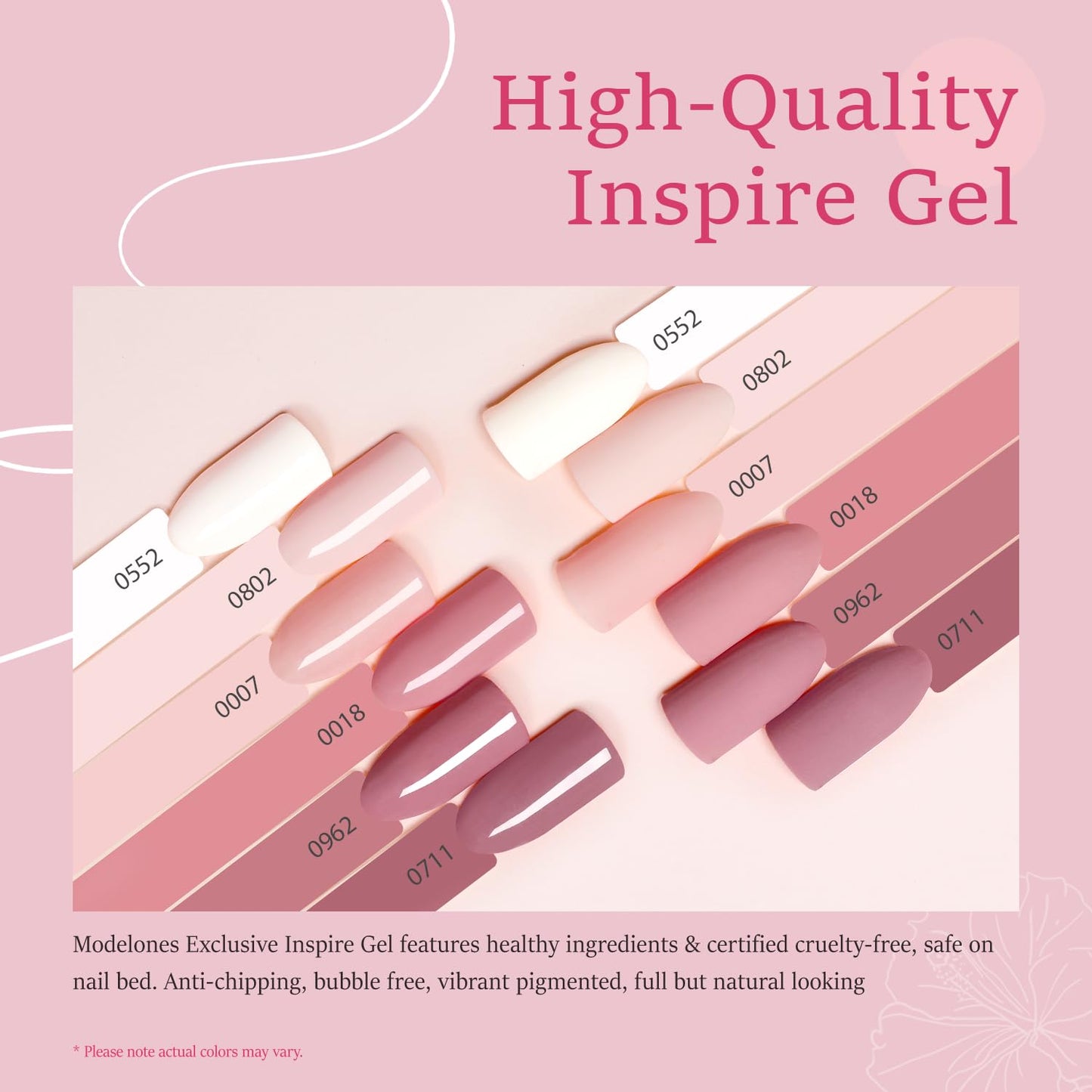 modelones Gel Nail Polish Set - 6 Colors Nude Pink Milky White Gel Polish Set Light Neutral Pink Nail Polish Barely Pink Soak Off LED Starter Kit Beauty and Personal Care modelones