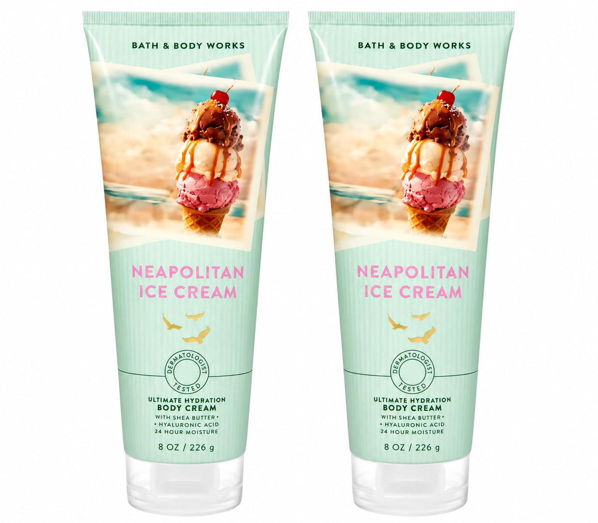 Bath & Body Works Neapolitan Ice Cream Body Cream - Pack of 2
