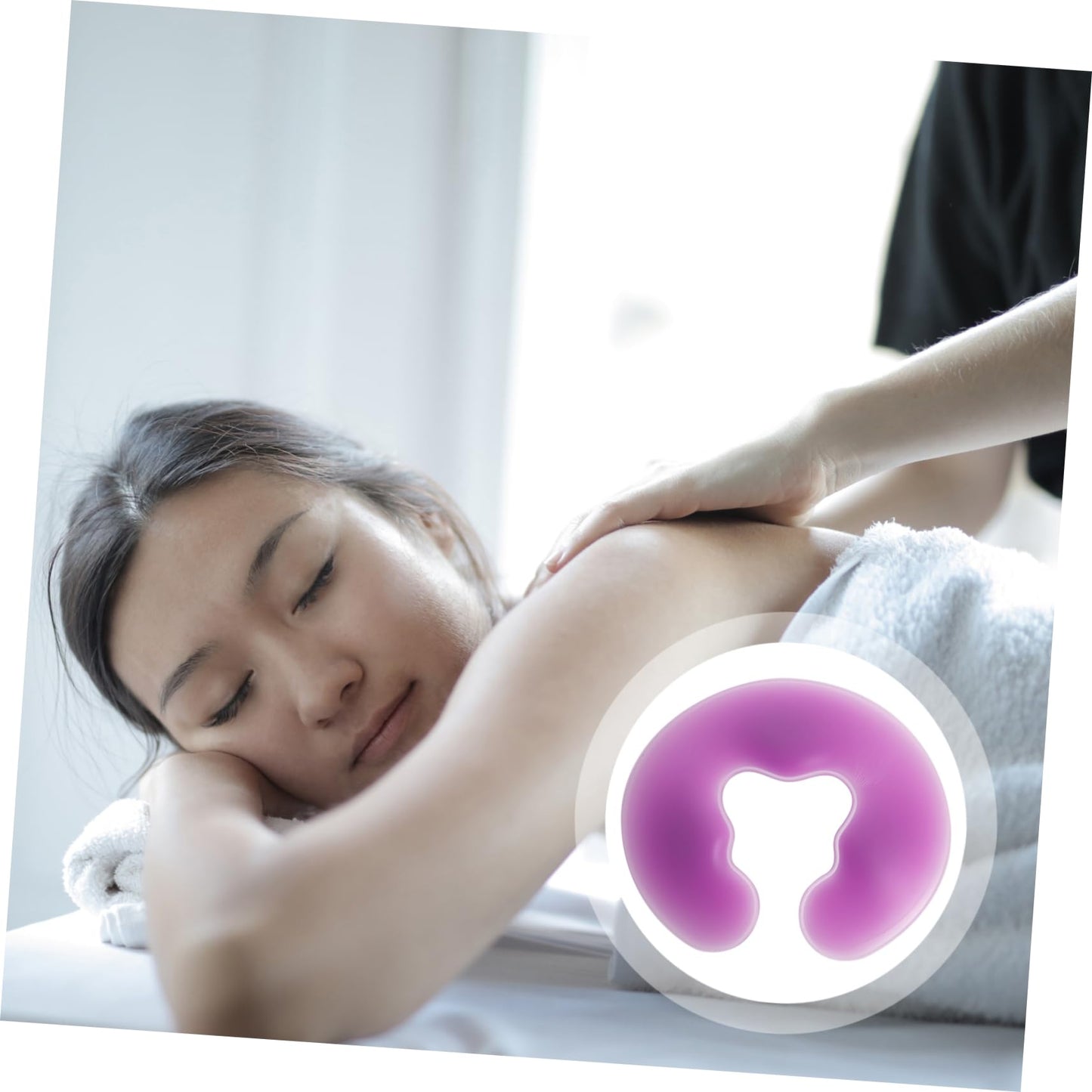 Silicone U-shaped Spa Pillow for Face Down Massage Tables Reusable Face Cushion for Beauty Salons and Spa Clinics Comfortable Silicone Face Pillow Beauty and Personal Care SAFIGLE